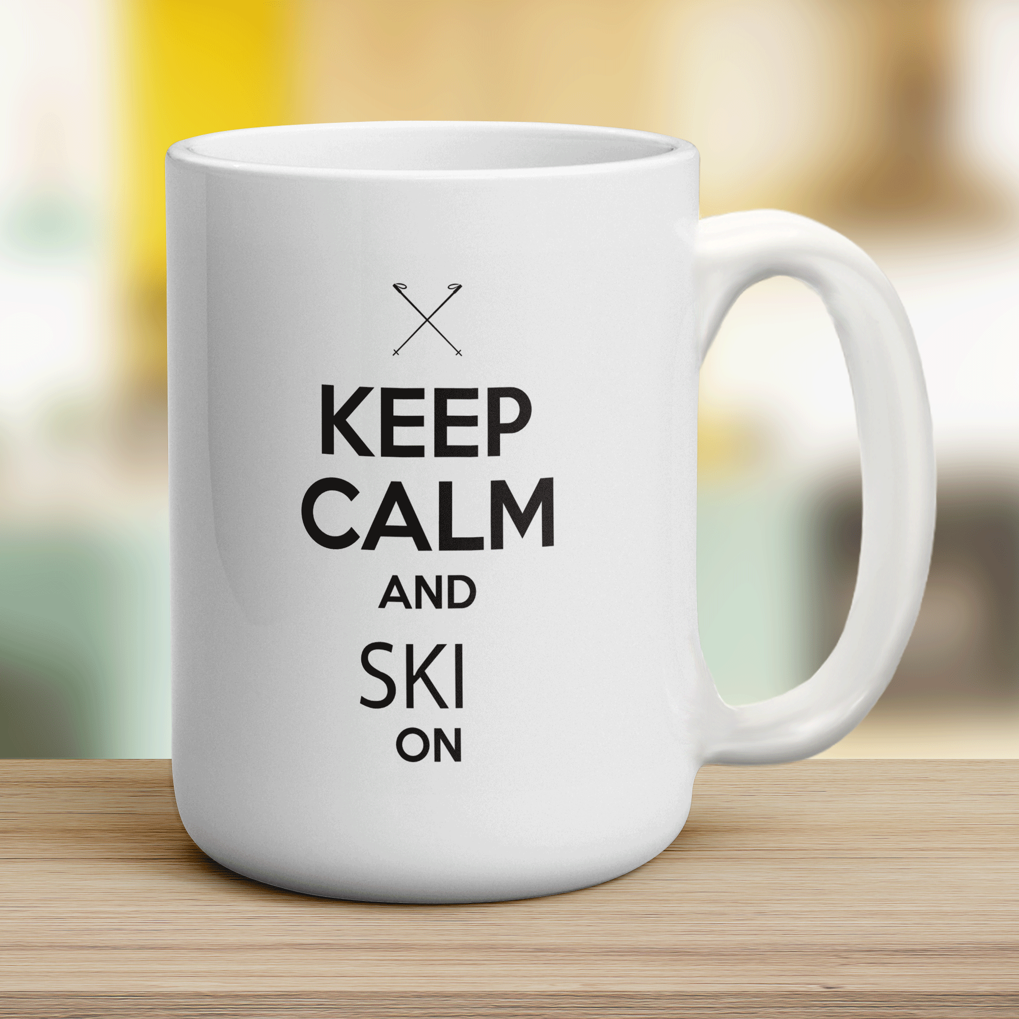 Keep Calm and Ski On Mug