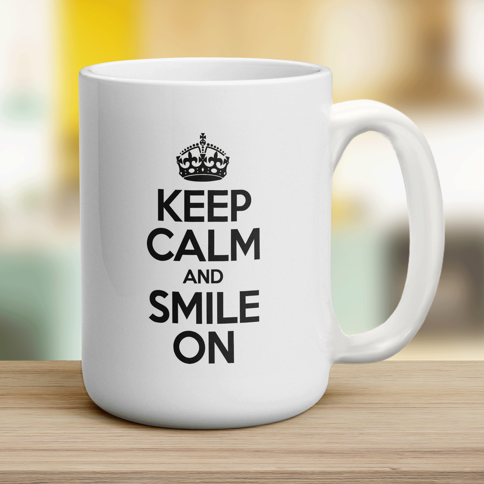 Keep Calm and Smile On Mug