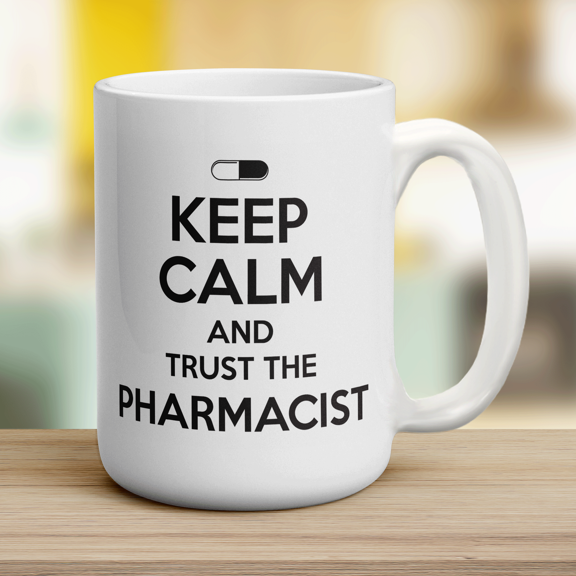 Keep Calm And Trust The Pharmacist Mug - Jumbo 440ml (15oz) / White