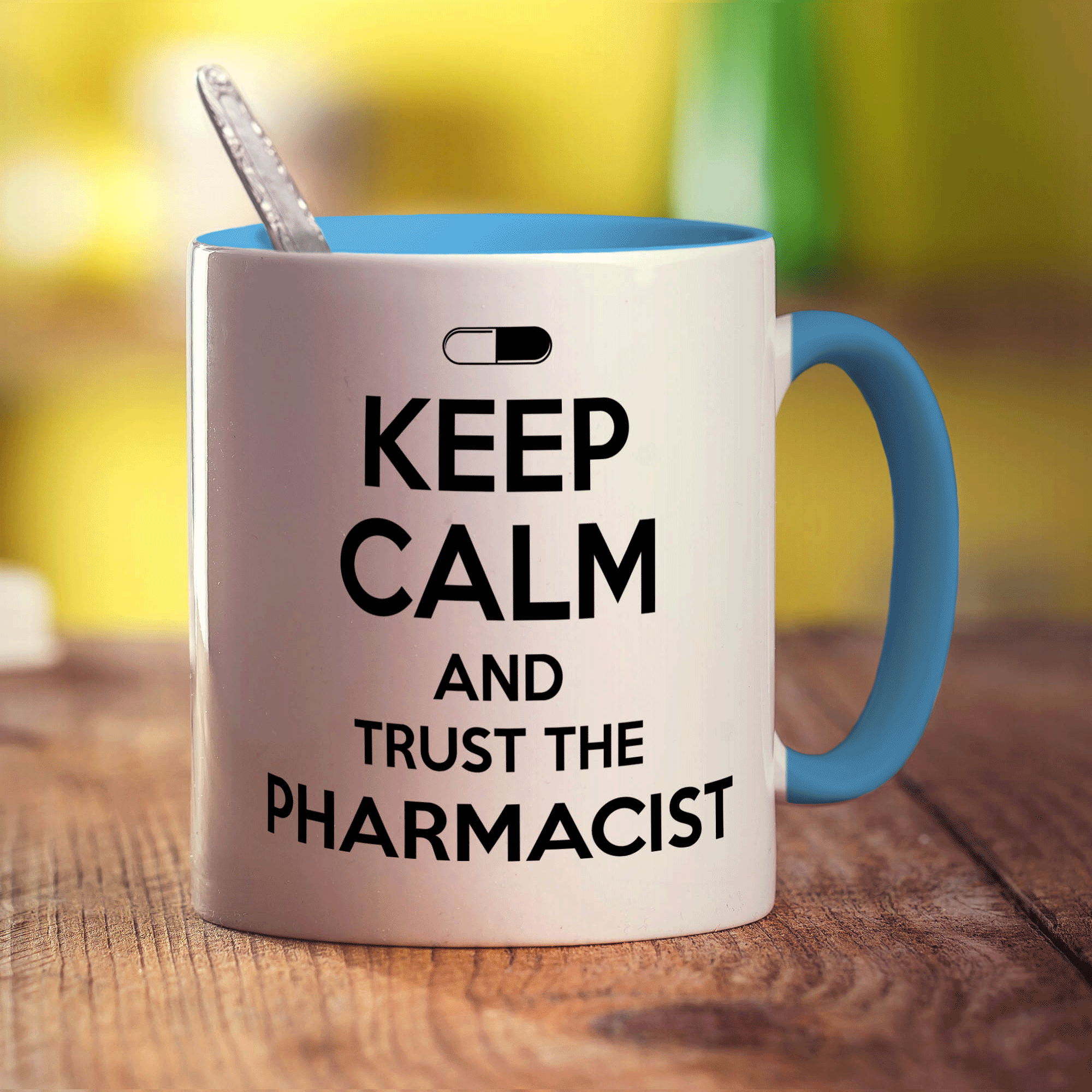 Keep Calm And Trust The Pharmacist Mug - Standard 330ml (11oz) / Blue