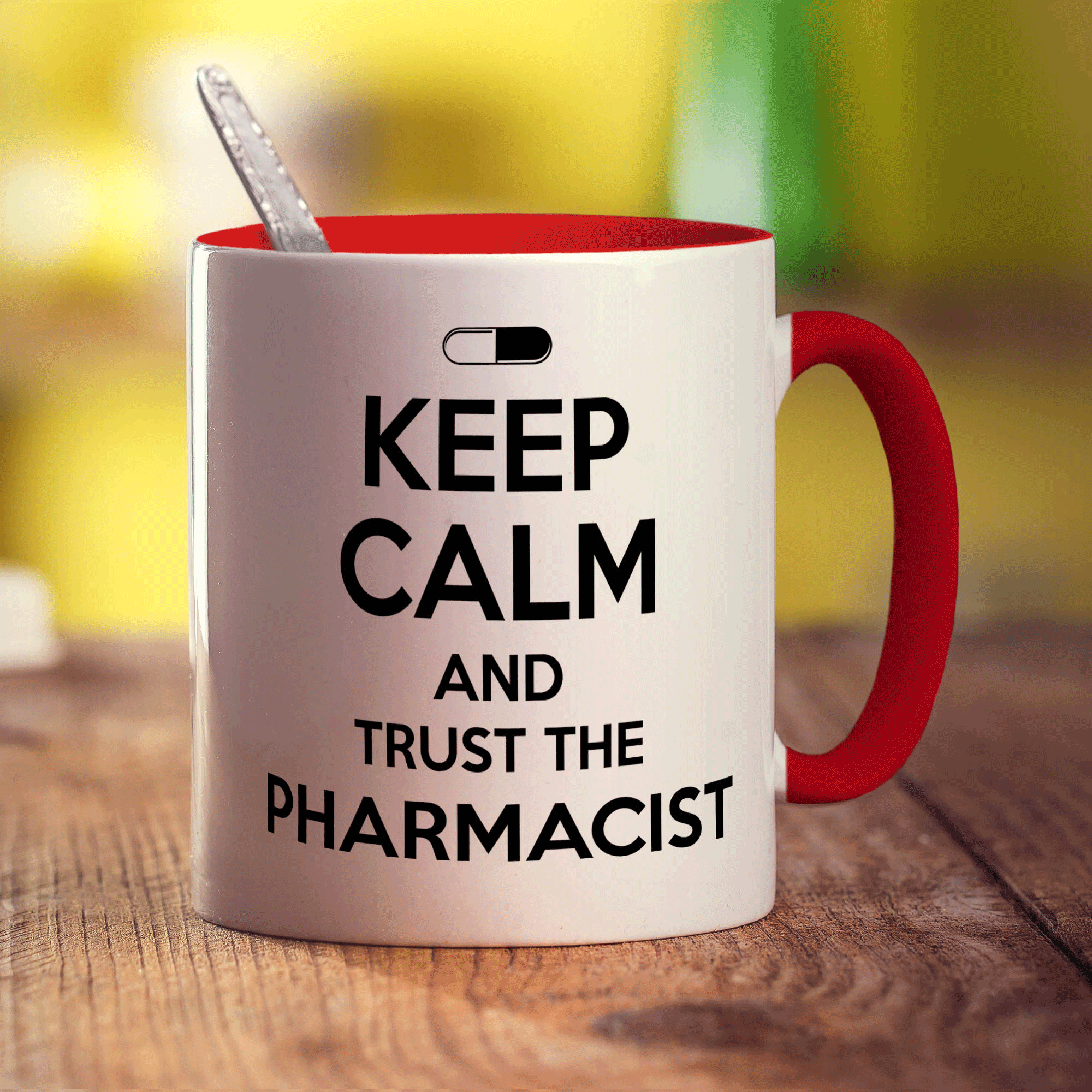 Keep Calm And Trust The Pharmacist Mug - Standard 330ml (11oz) / Red