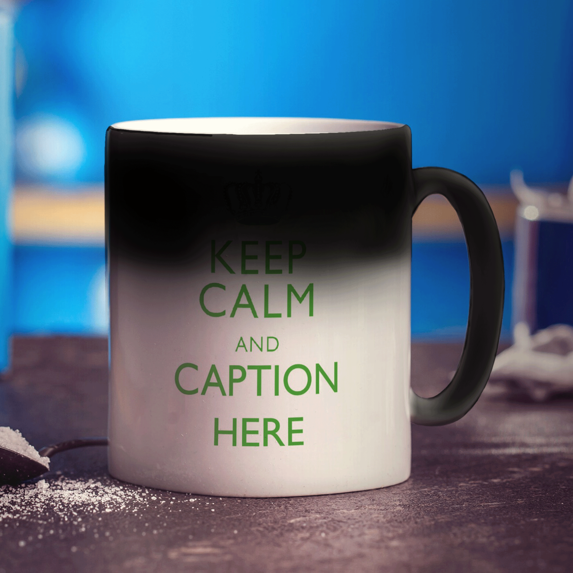 Keep Calm and "Any Caption" Mug - Green