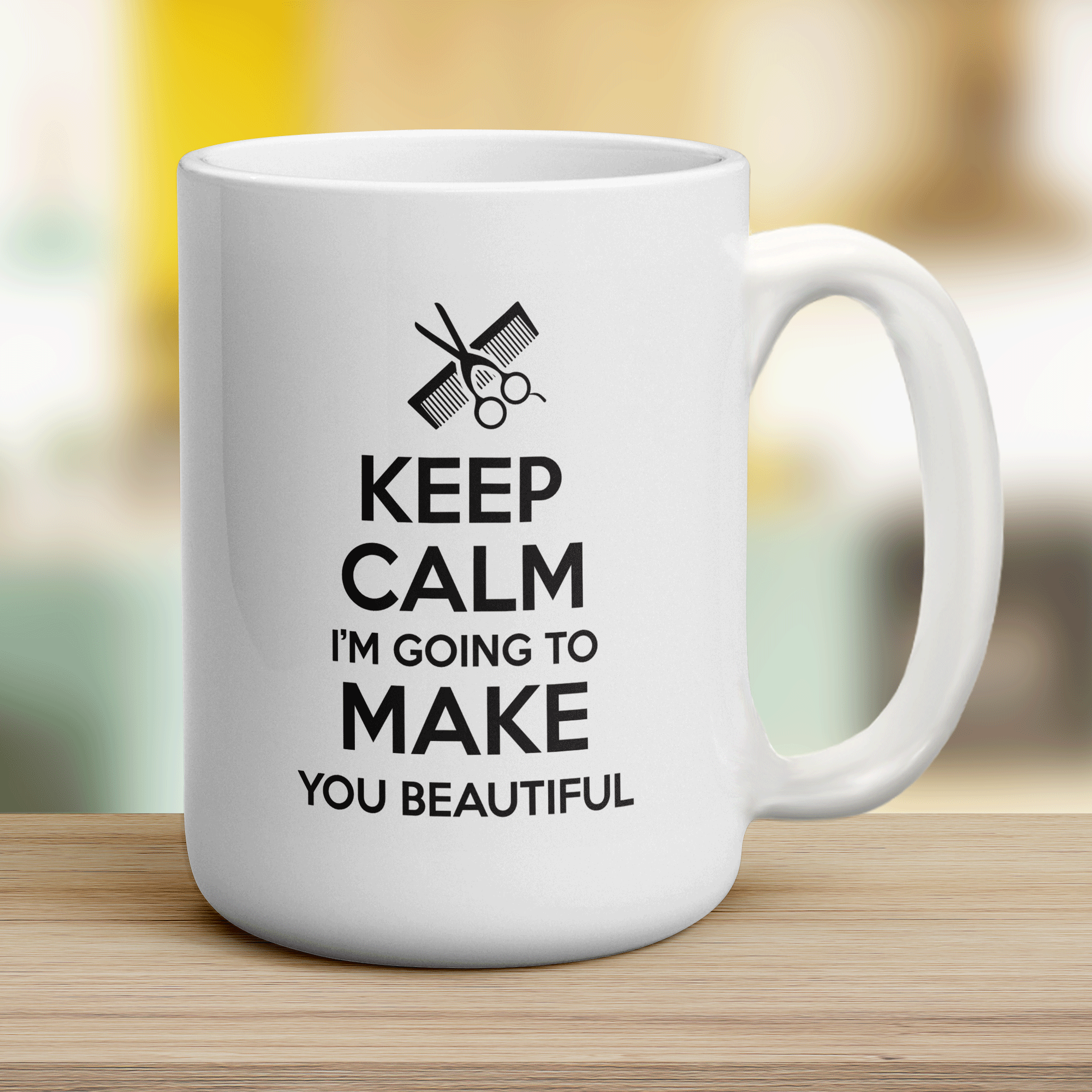 Keep Calm I'm Going to Make You Beautiful Mug - Jumbo 440ml (15oz) / White