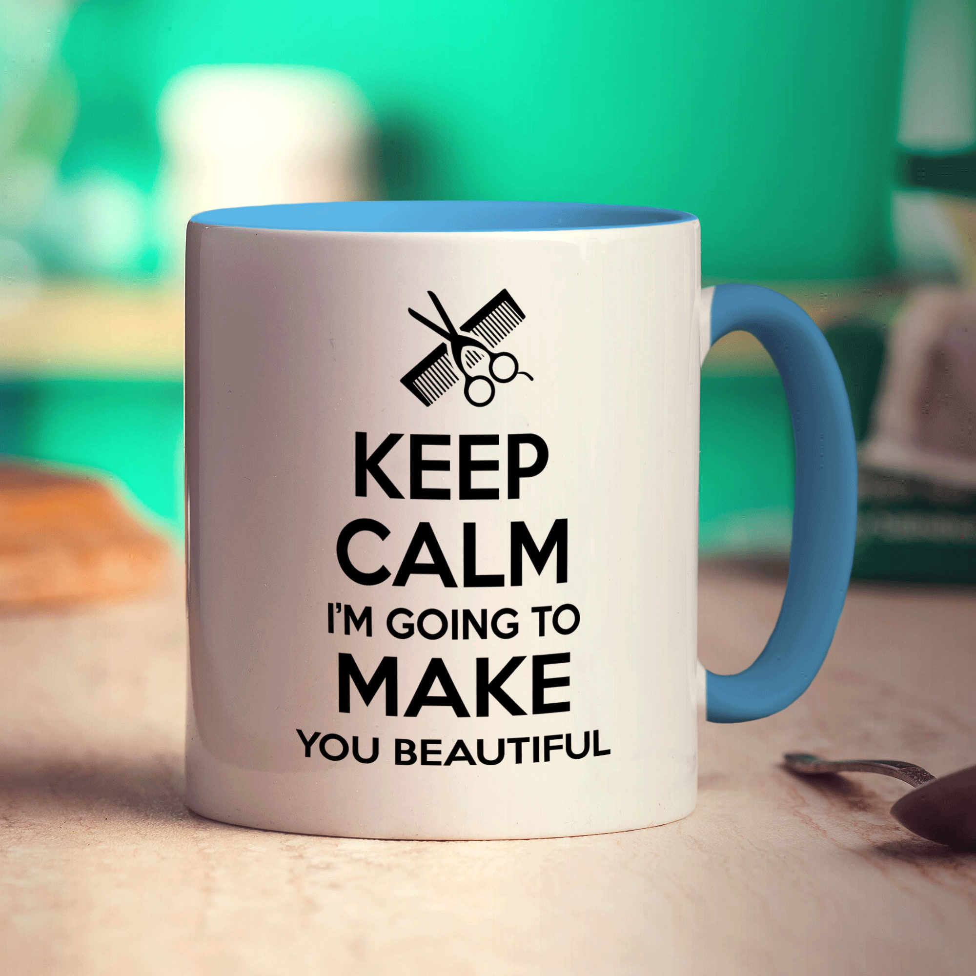 Keep Calm I'm Going to Make You Beautiful Mug - Standard 330ml (11oz) / Blue