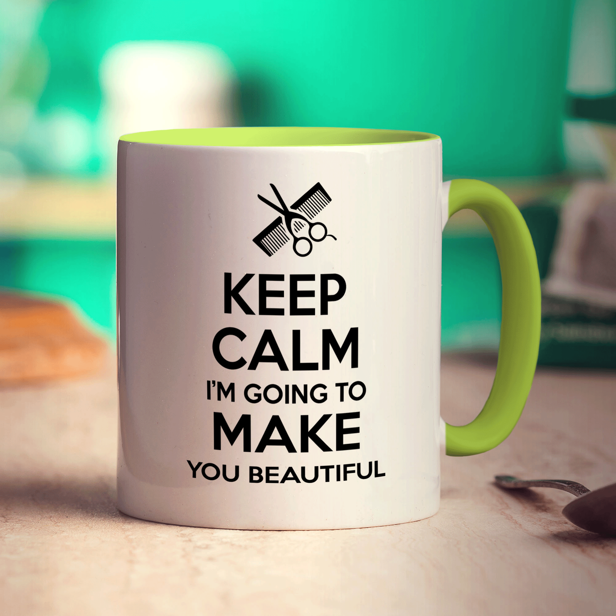 Keep Calm I'm Going to Make You Beautiful Mug - Standard 330ml (11oz) / Green