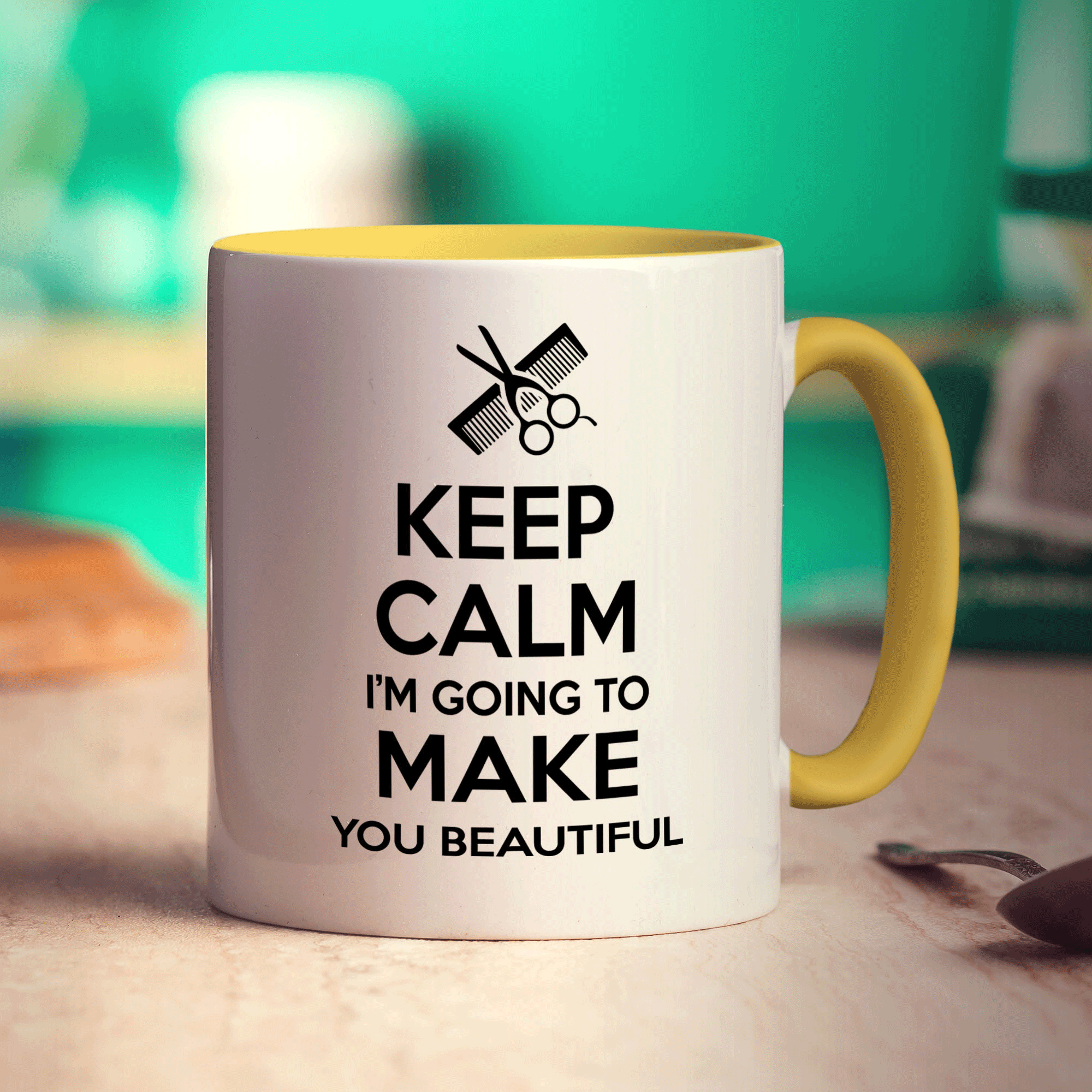Keep Calm I'm Going to Make You Beautiful Mug - Standard 330ml (11oz) / Yellow