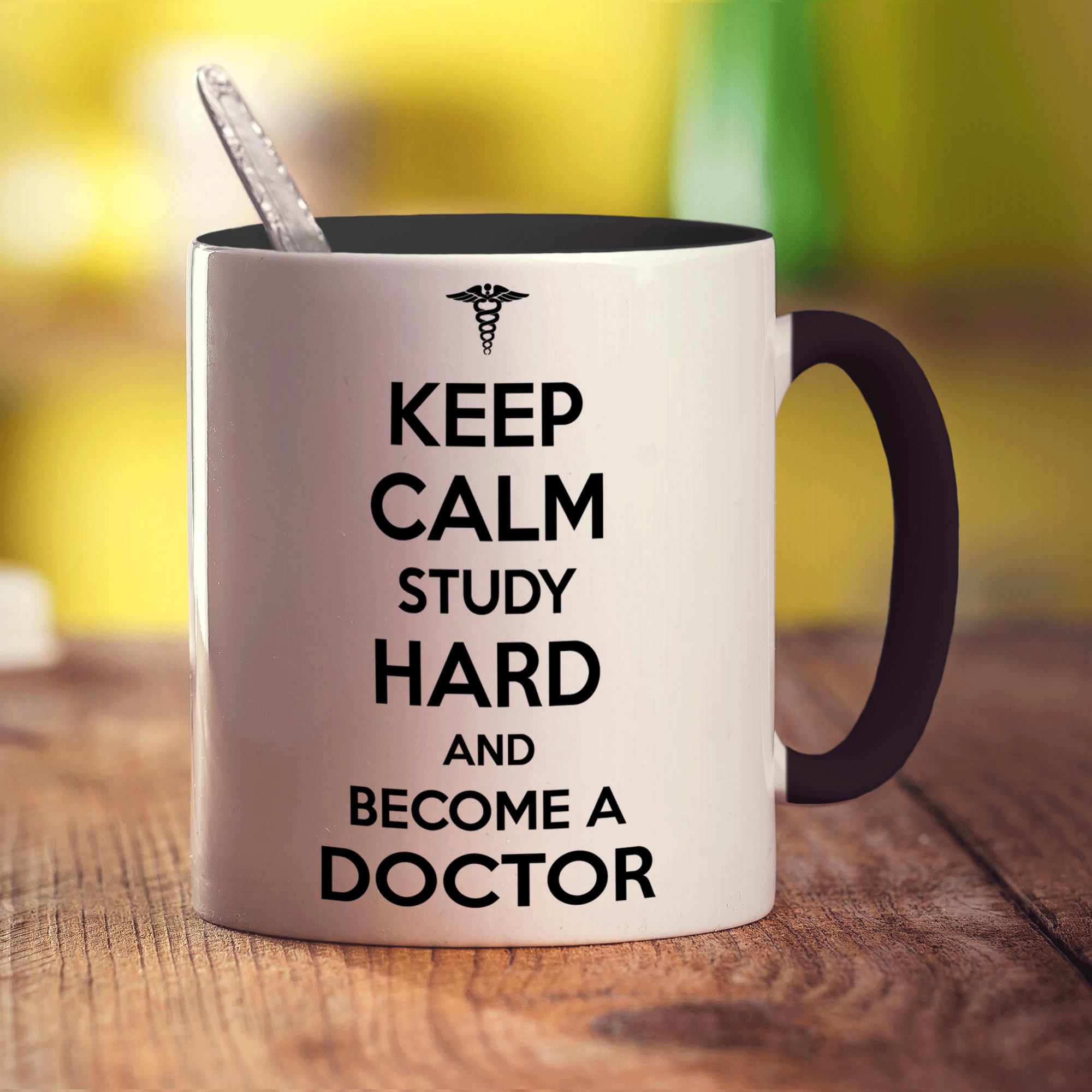Keep Calm Study Hard and Become a Doctor Mug - Standard 330ml (11oz) / Black
