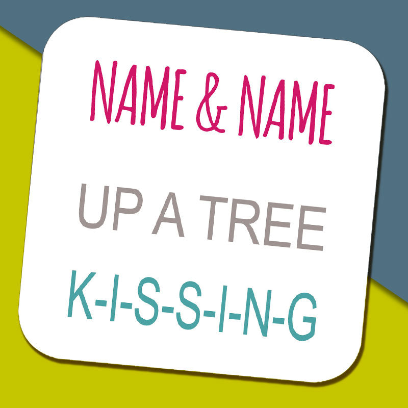 Kissing Names Coaster