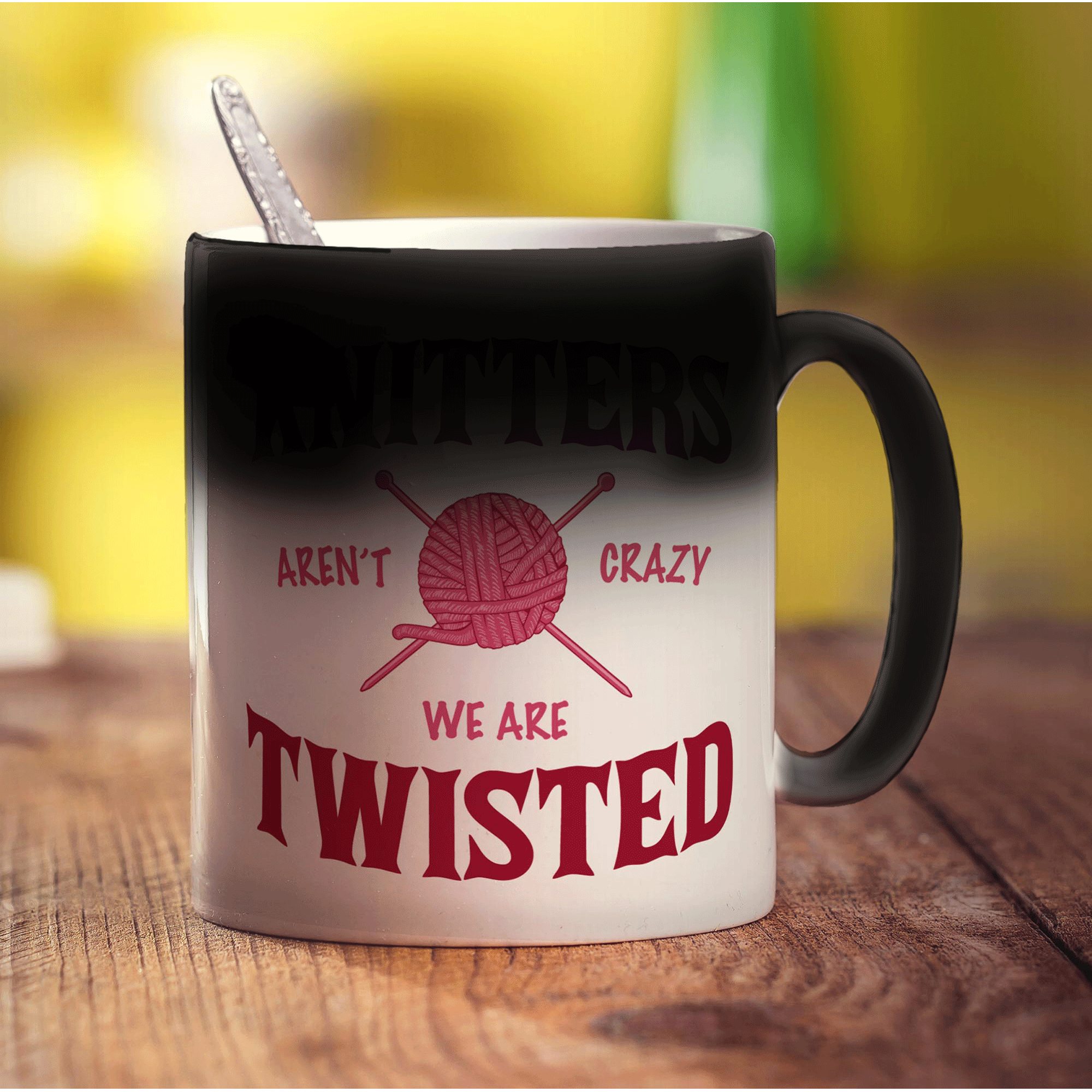 Knitter's Aren't Crazy, We're Twisted Mug - Standard 330ml (11oz) / Magic Mug