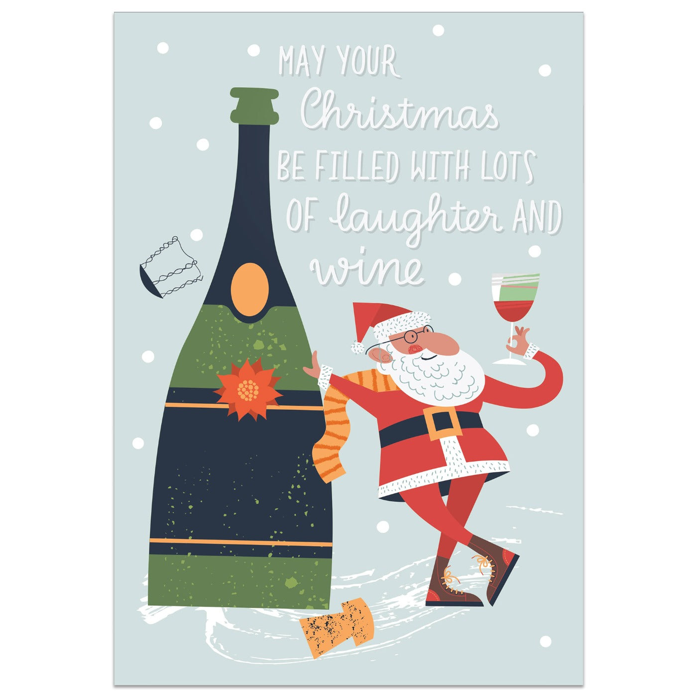 Laughter and Wine Christmas Card