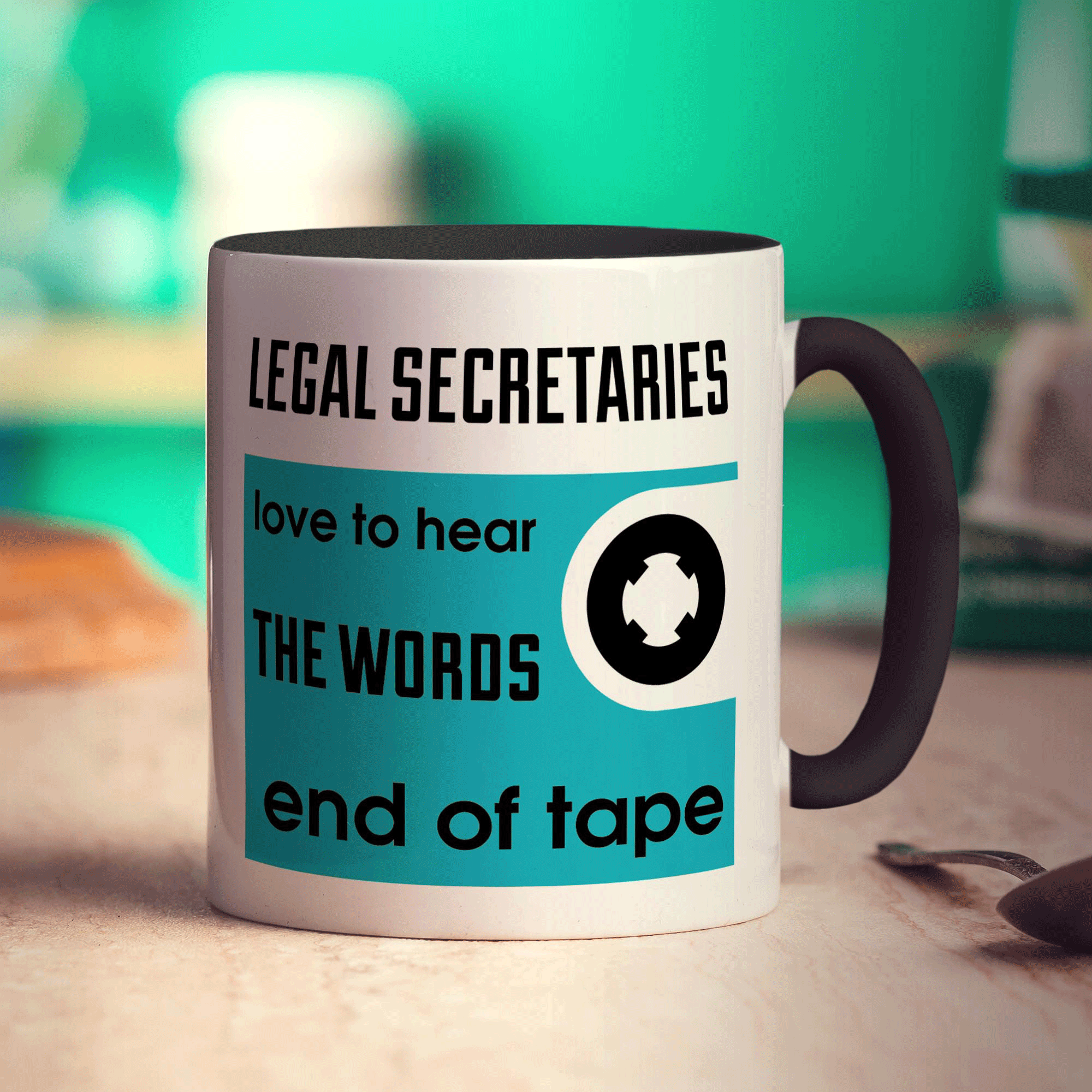 Legal Secretaries Long To Hear The Words.. "End Of Tape"! Mug - Standard 330ml (11oz) / Black