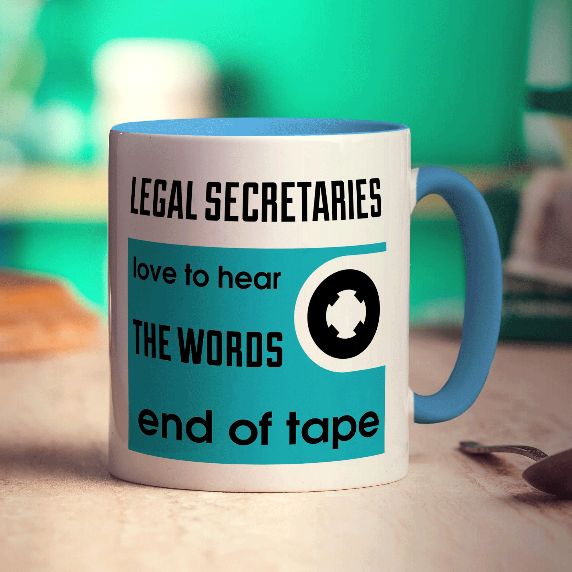 Legal Secretaries Long To Hear The Words.. "End Of Tape"! Mug - Standard 330ml (11oz) / Blue