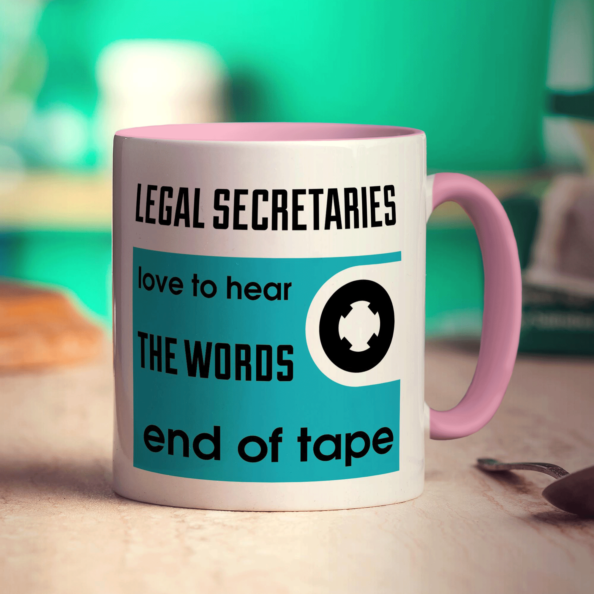 Legal Secretaries Long To Hear The Words.. "End Of Tape"! Mug - Standard 330ml (11oz) / Pink