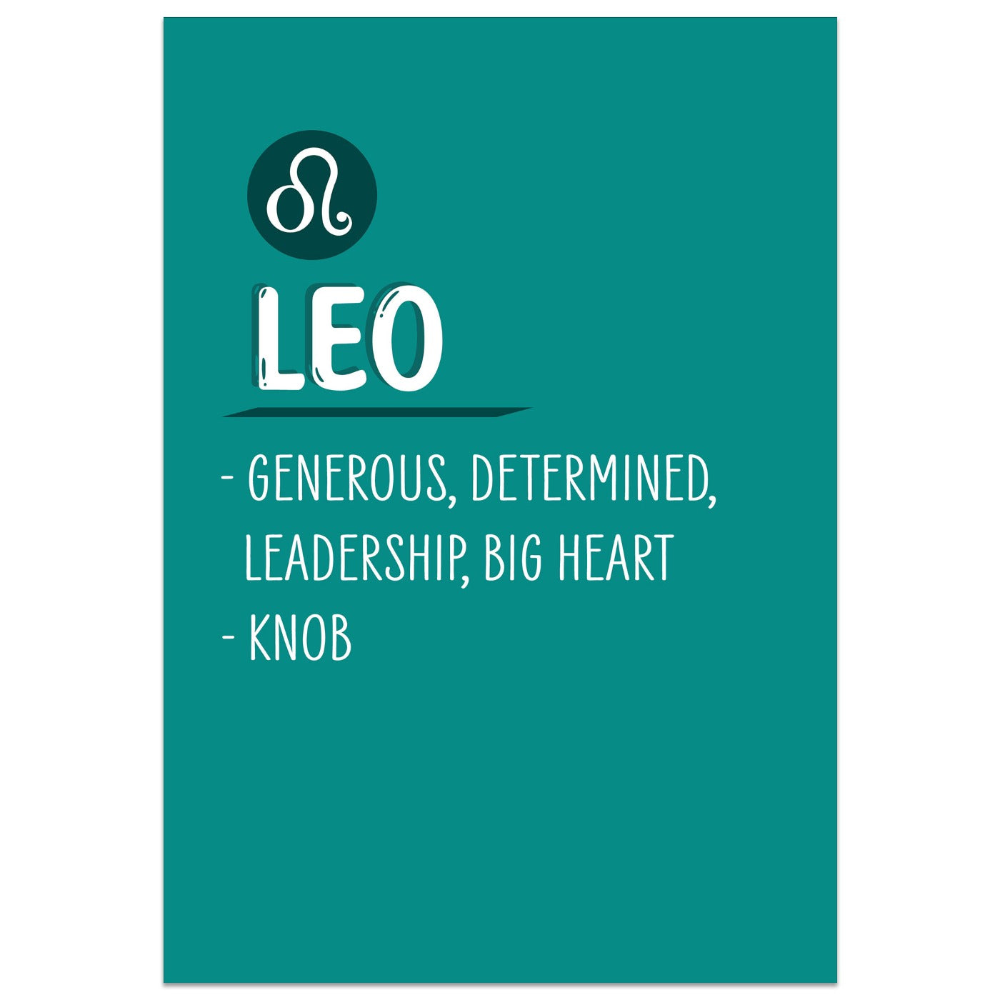 Leo Definition Birthday Card