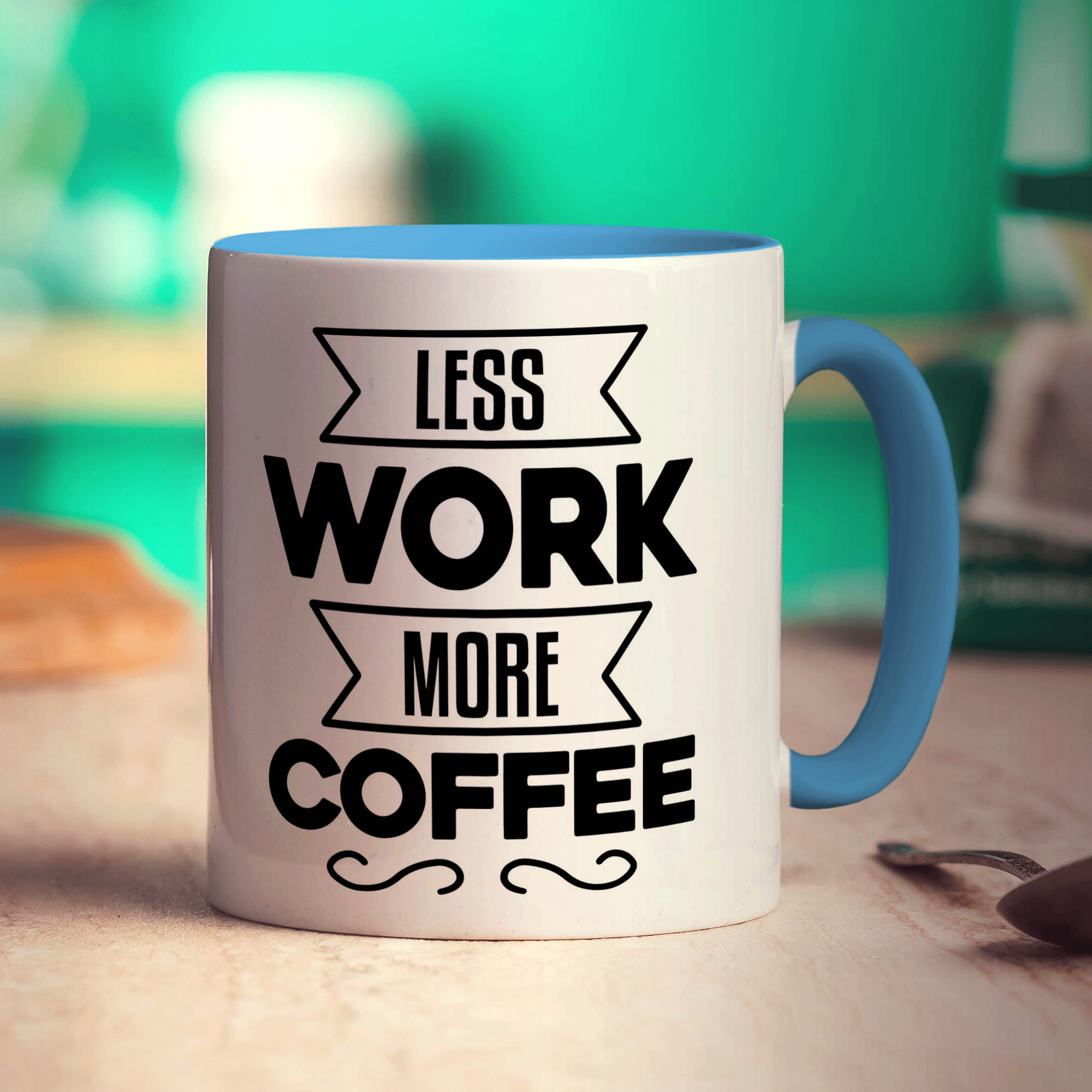 Less Work More Coffee Mug