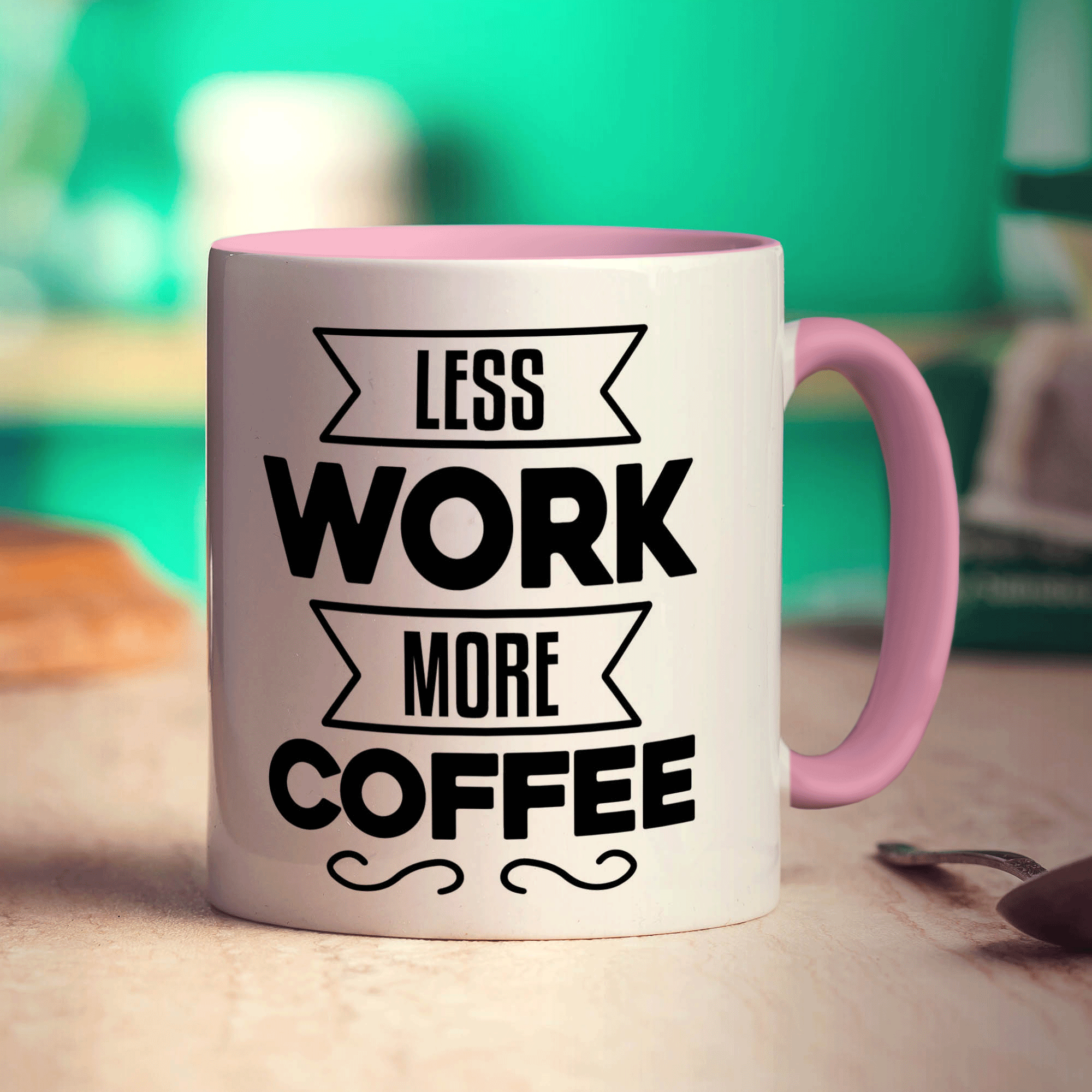 Less Work More Coffee Mug