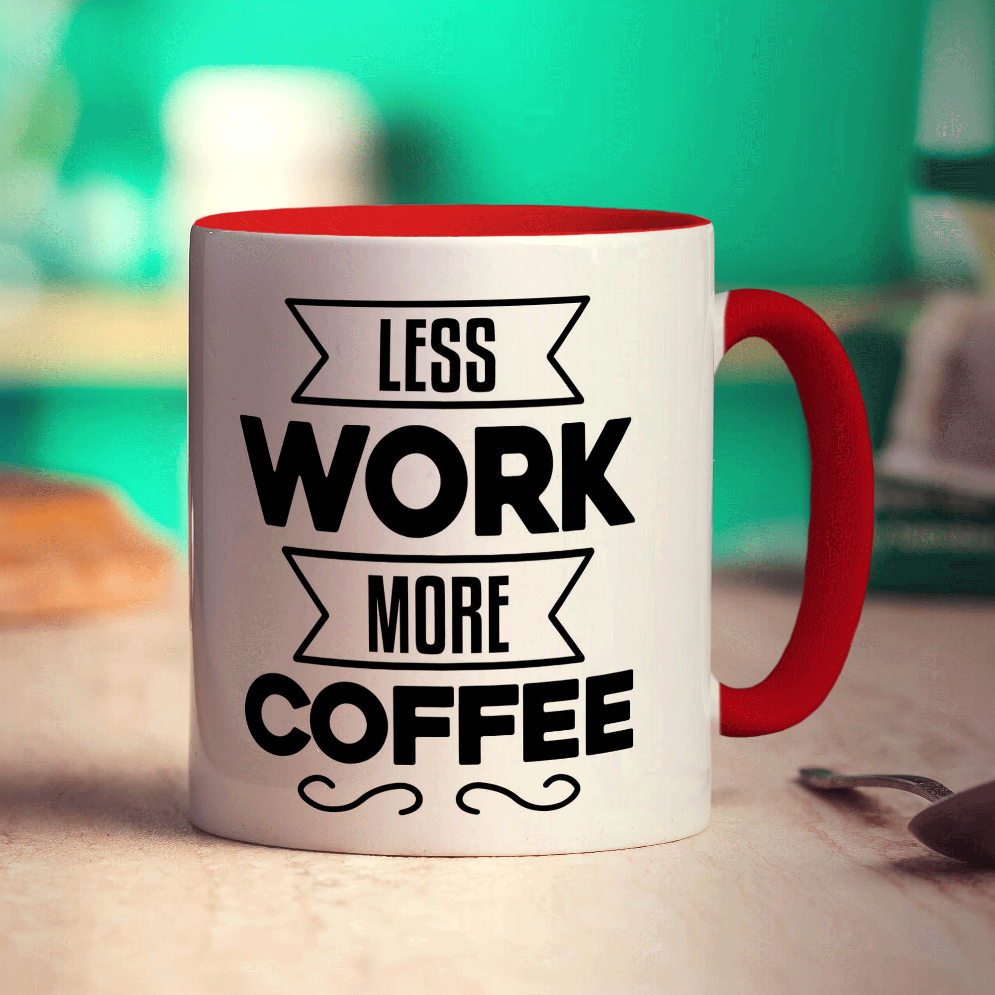 Less Work More Coffee Mug