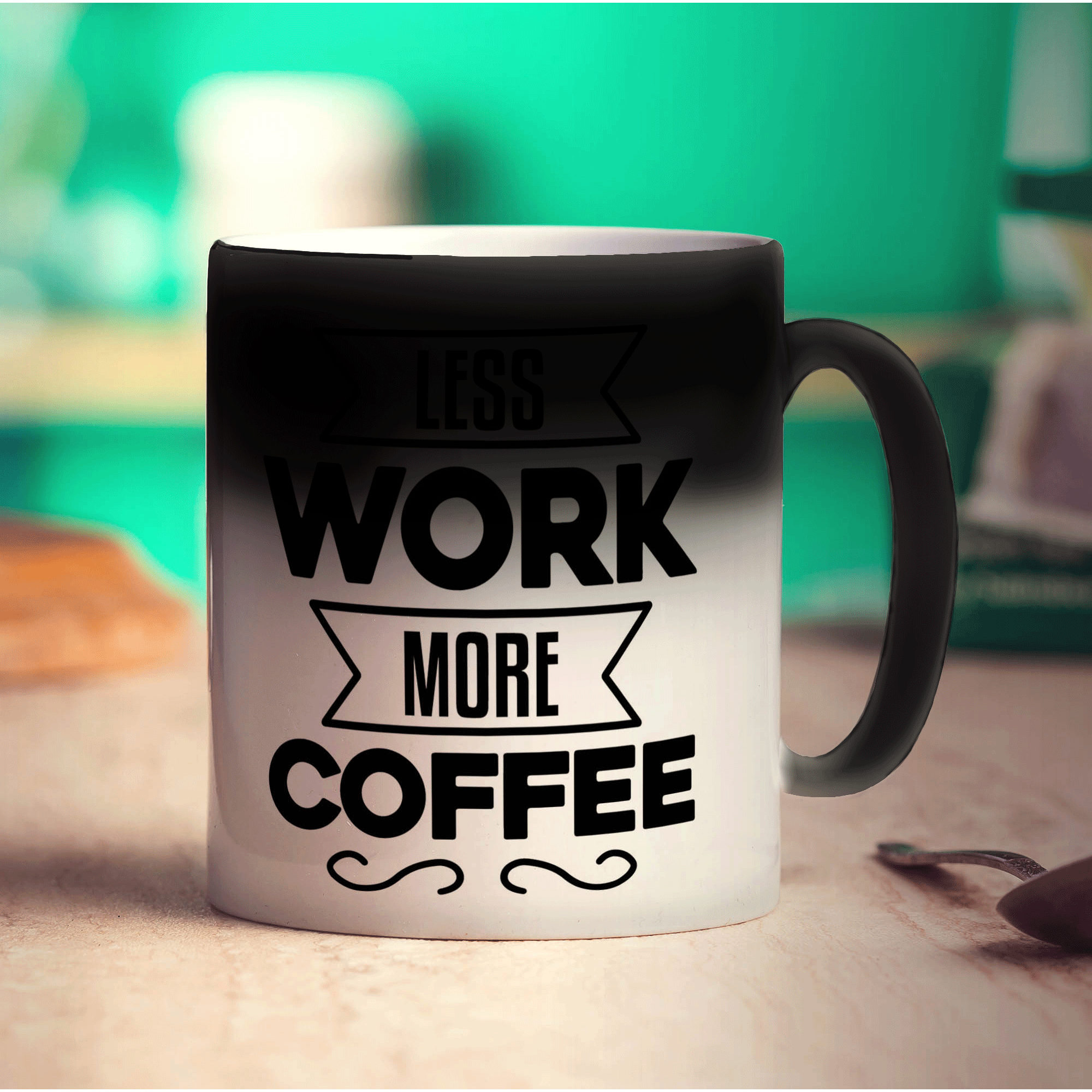 Less Work More Coffee Mug