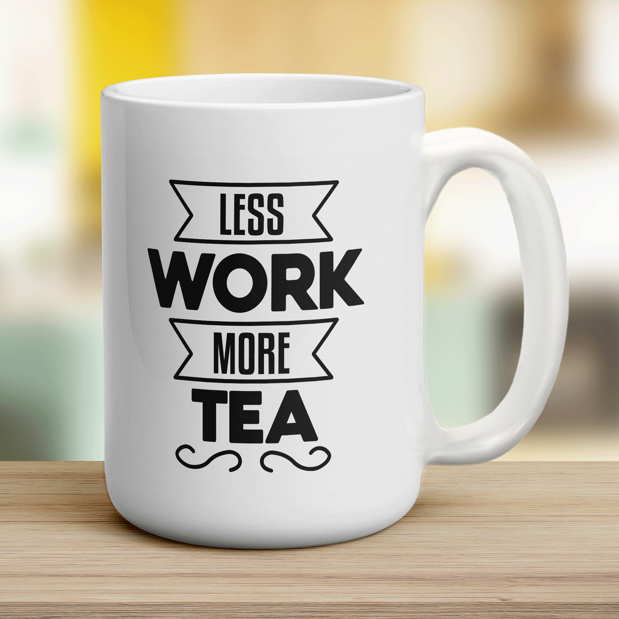 Less Work More Tea Mug