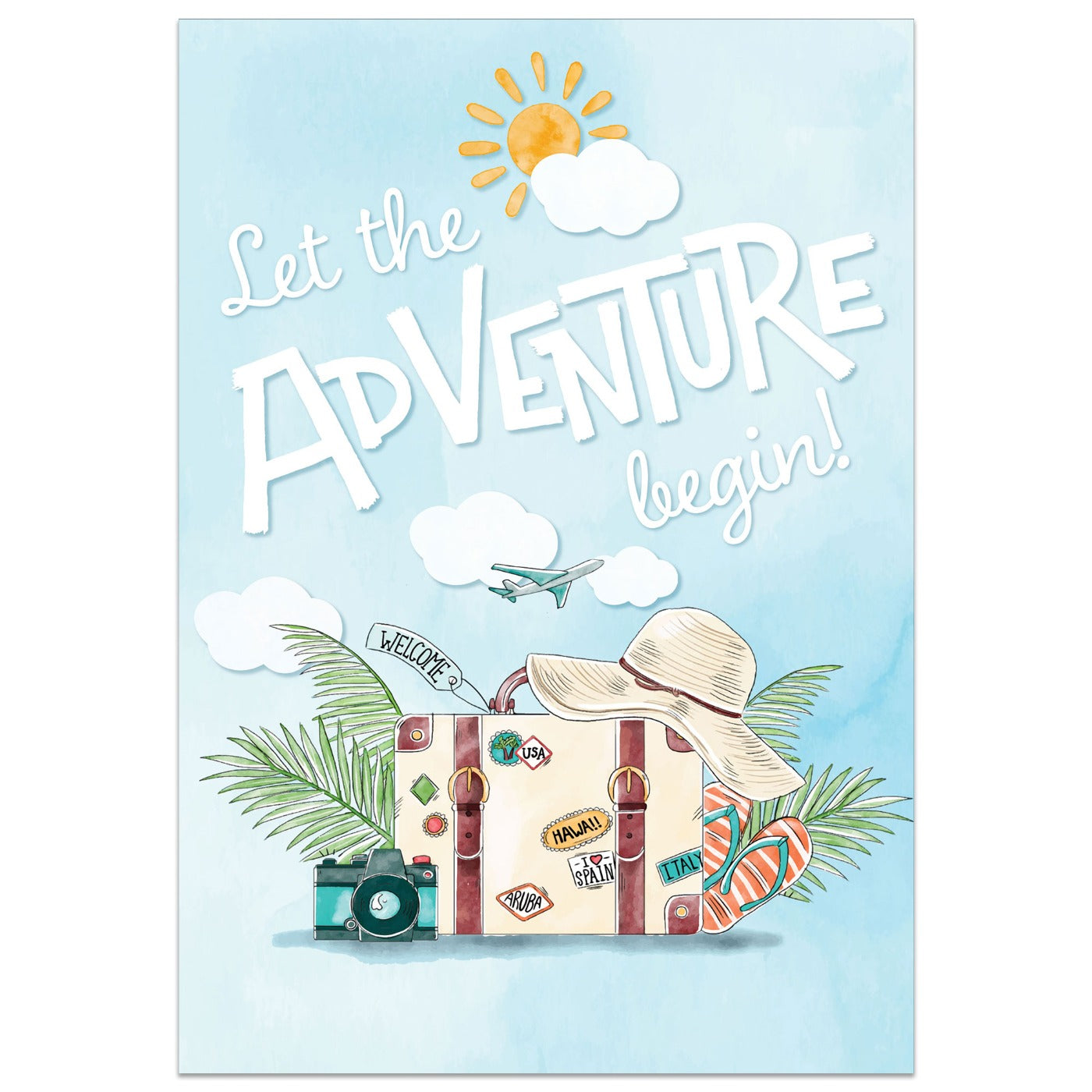 Let the Adventure Begin Suitcase Card
