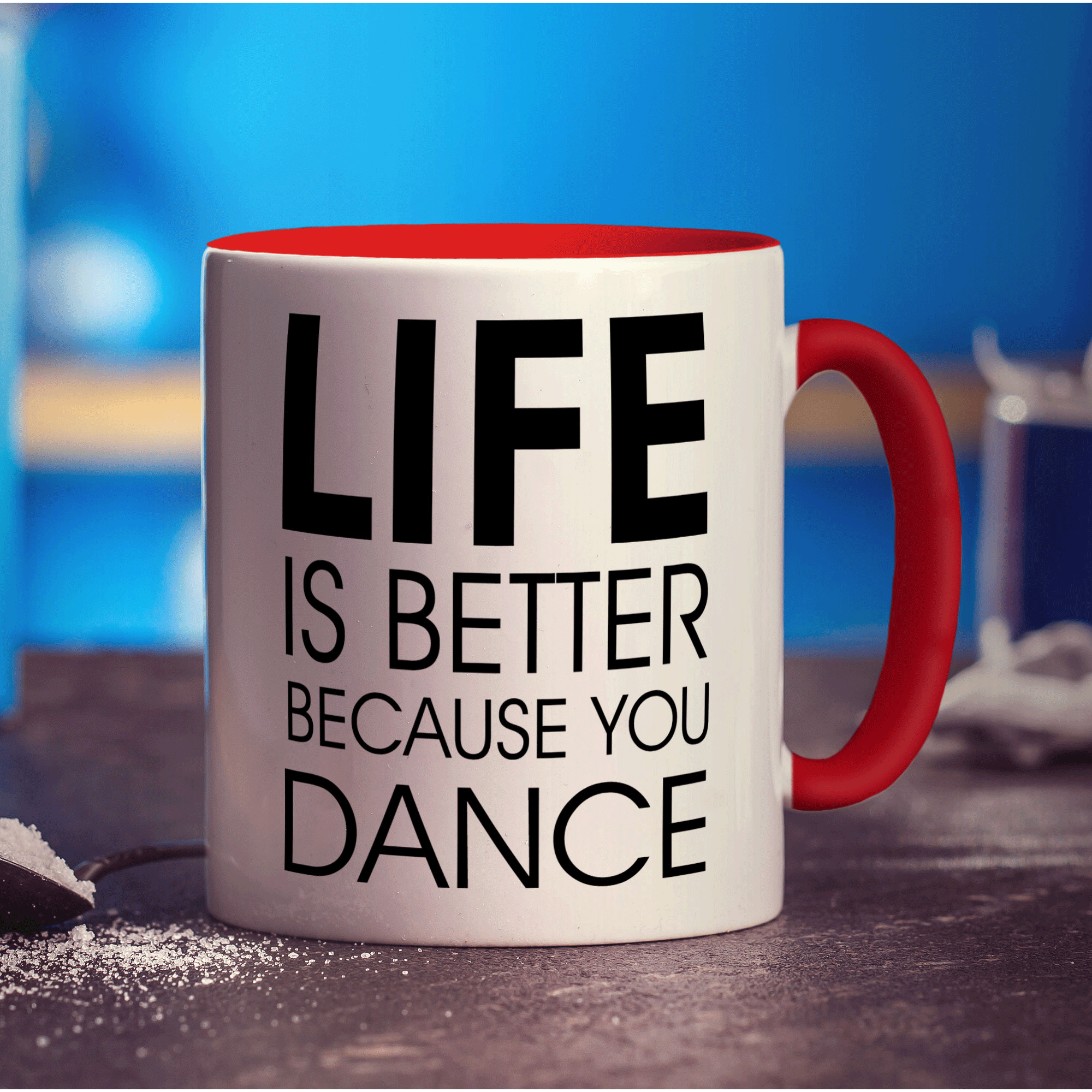 Life is Better Because you Dance Mug - Standard 330ml (11oz) / Red