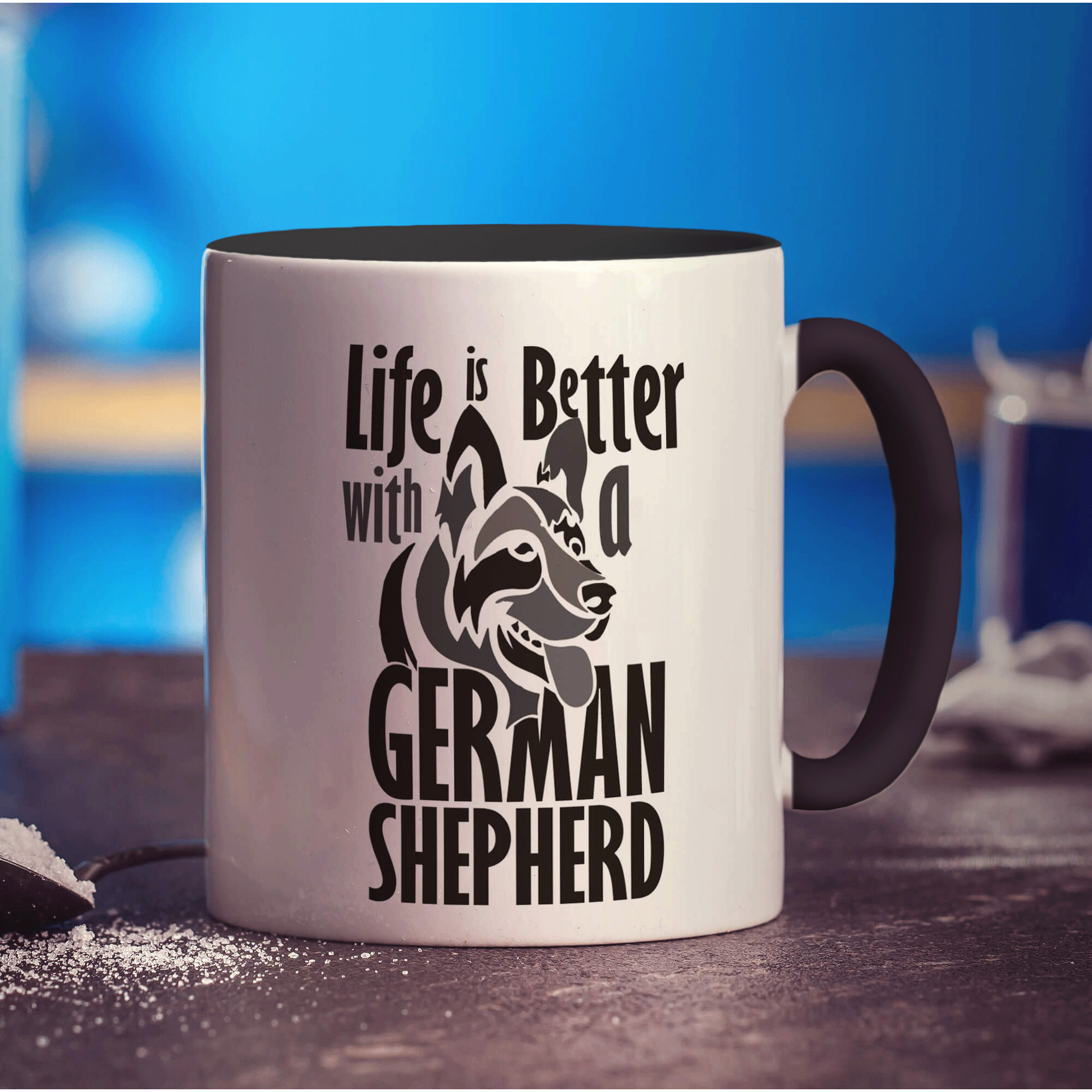 Life Is Better With A German Shepherd Mug - Standard 330ml (11oz) / Black