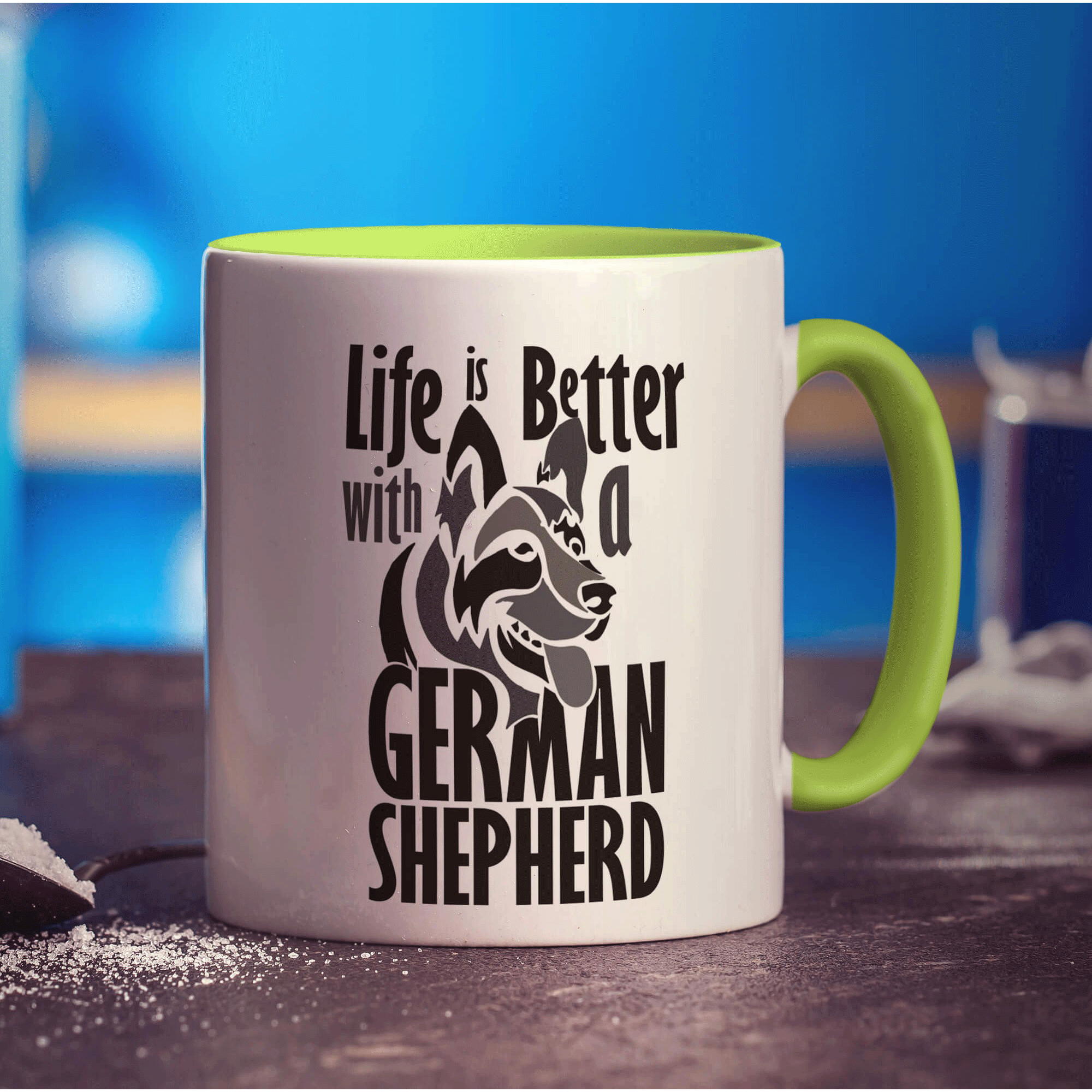 Life Is Better With A German Shepherd Mug - Standard 330ml (11oz) / Green