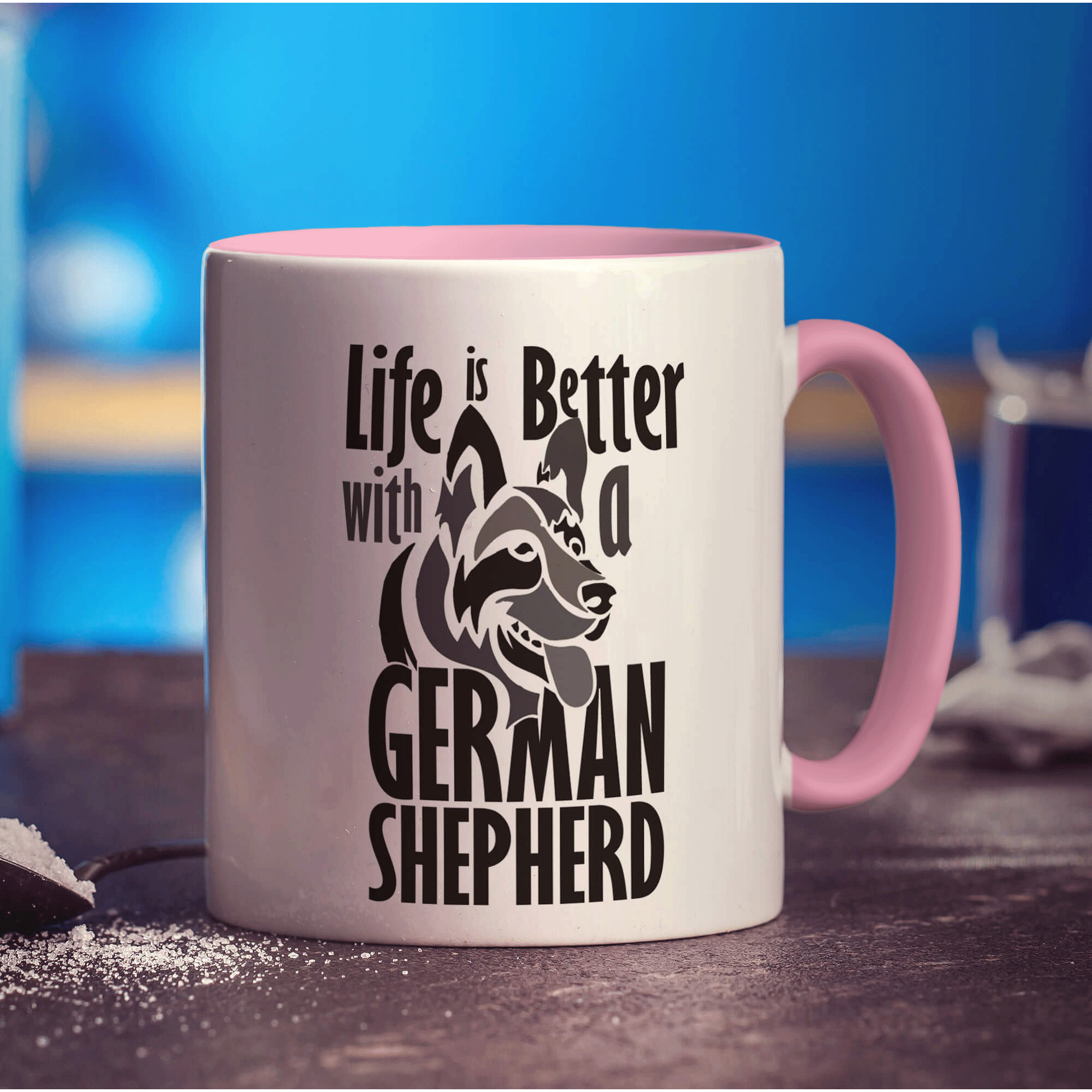 Life Is Better With A German Shepherd Mug - Standard 330ml (11oz) / Pink