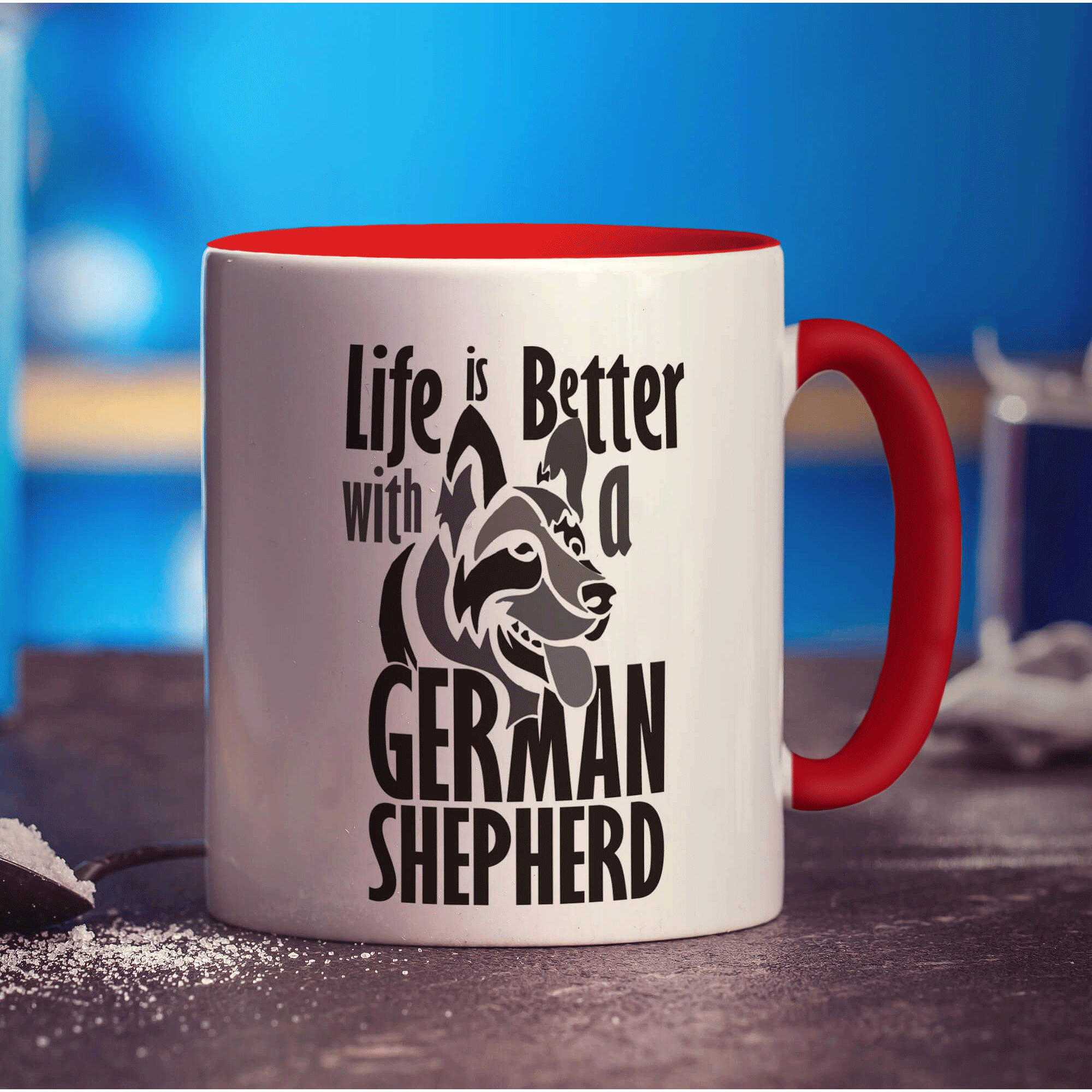 Life Is Better With A German Shepherd Mug - Standard 330ml (11oz) / Red