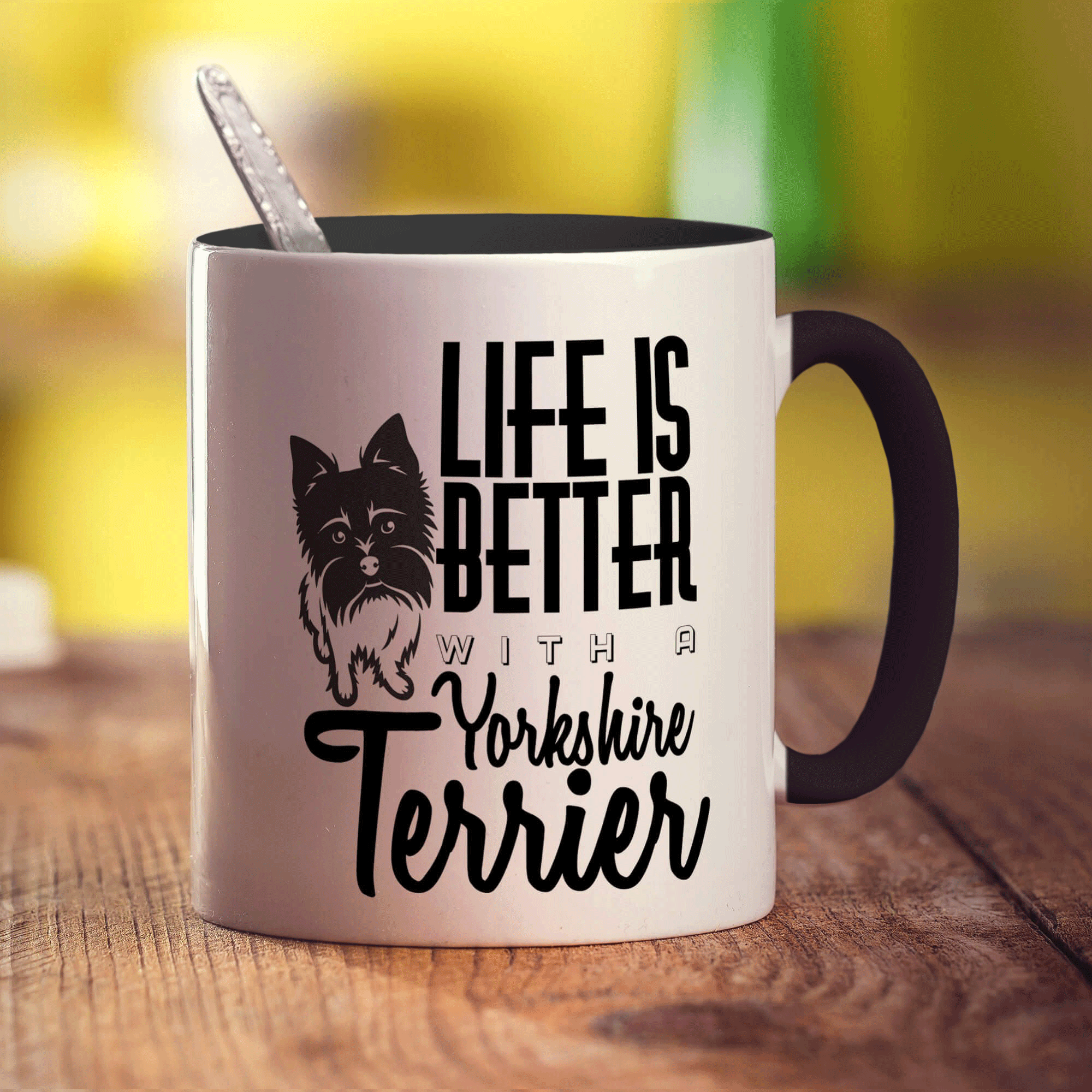 Life Is Better With A Yorkshire Terrier Mug - Standard 330ml (11oz) / Black