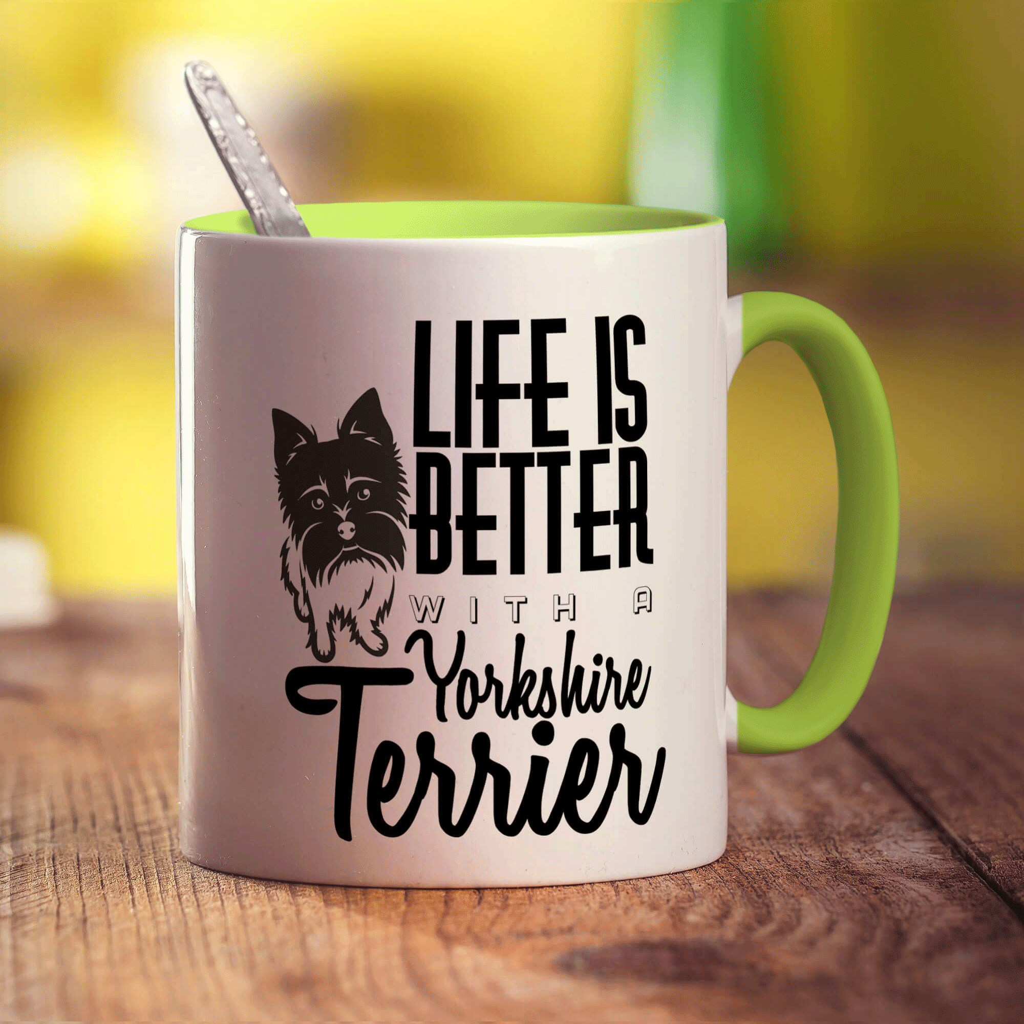 Life Is Better With A Yorkshire Terrier Mug - Standard 330ml (11oz) / Green
