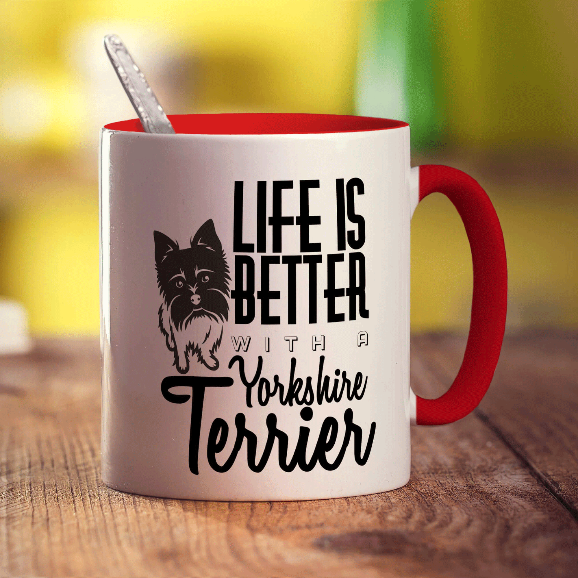 Life Is Better With A Yorkshire Terrier Mug - Standard 330ml (11oz) / Red
