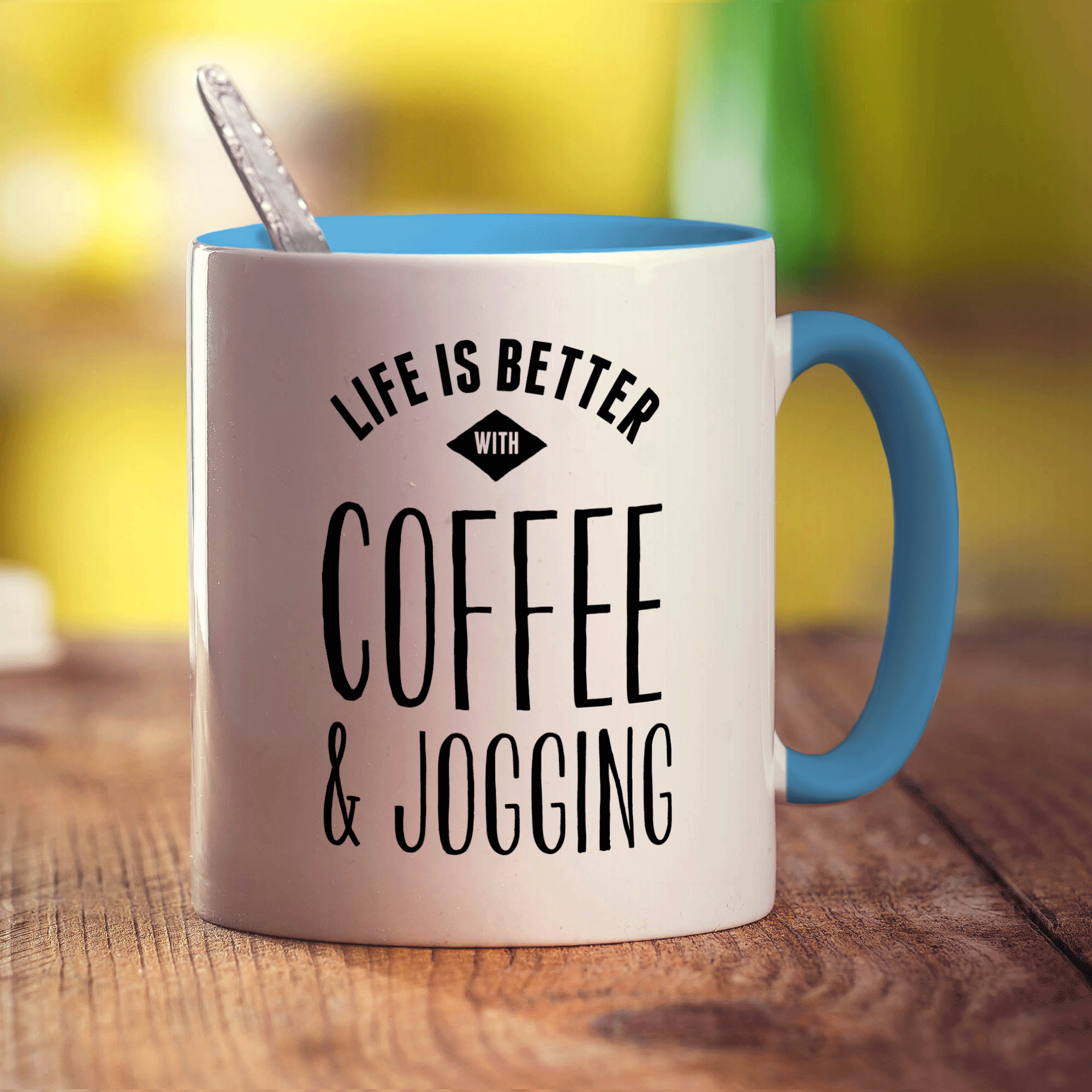 Life is Better with Coffee & Jogging Mug - Standard 330ml (11oz) / Blue