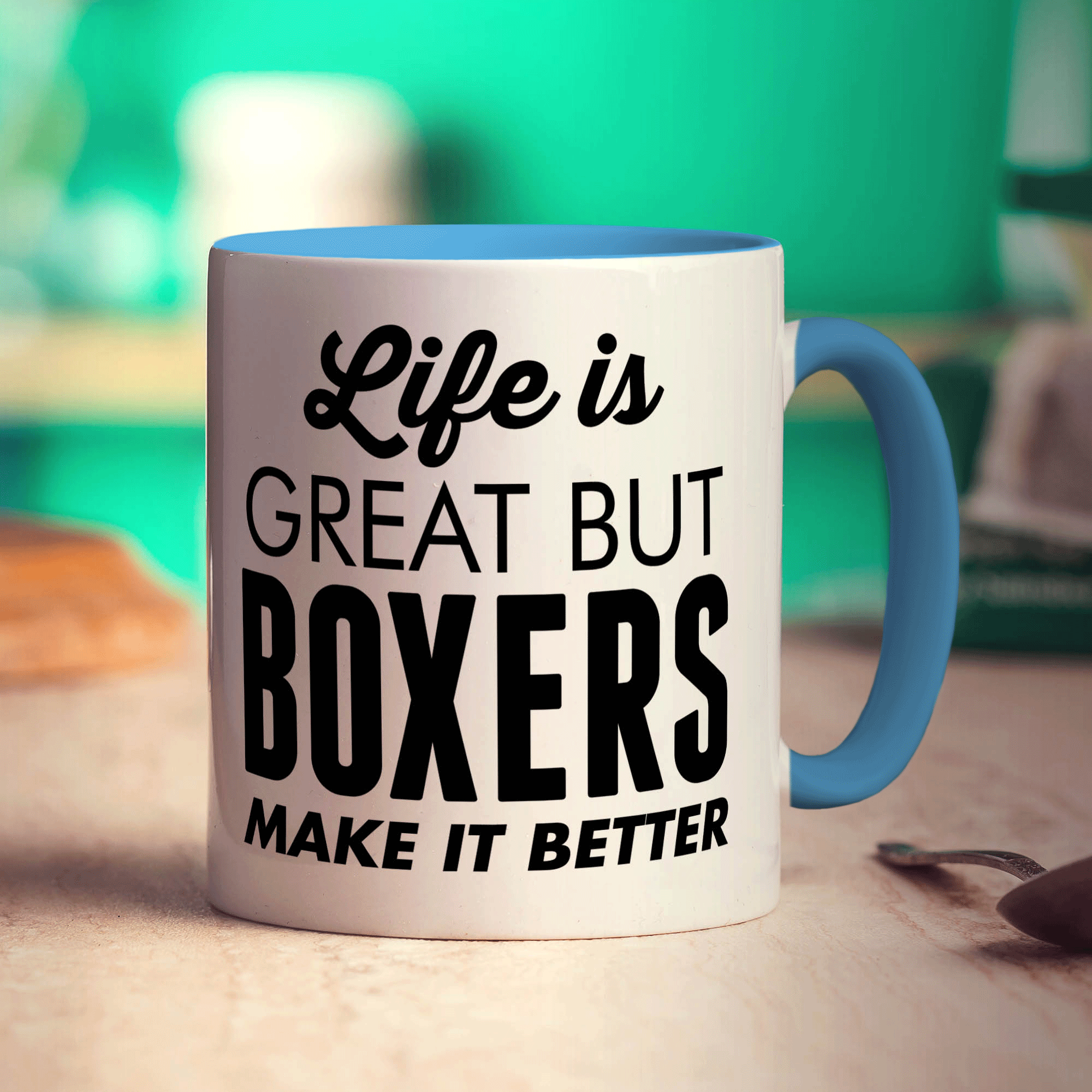 Life is Great But Boxers Make It Better Mug - Standard 330ml (11oz) / Blue
