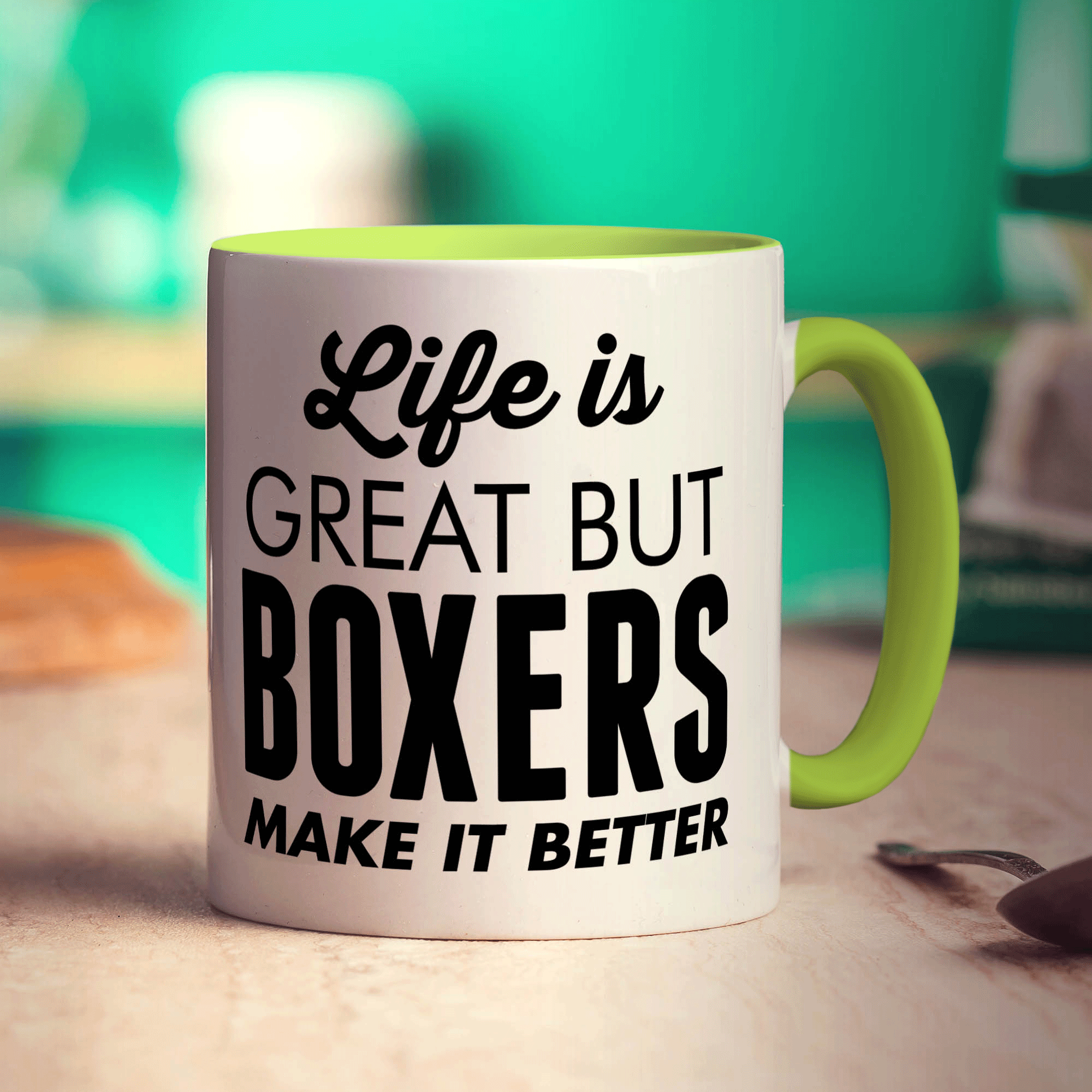 Life is Great But Boxers Make It Better Mug - Standard 330ml (11oz) / Green