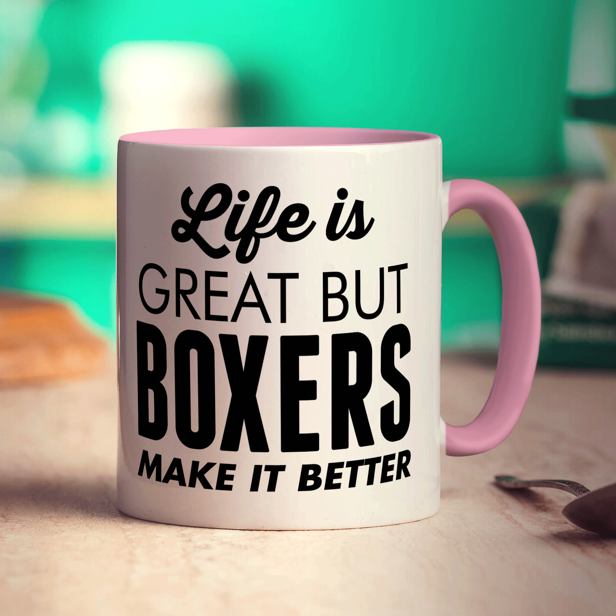 Life is Great But Boxers Make It Better Mug - Standard 330ml (11oz) / Pink