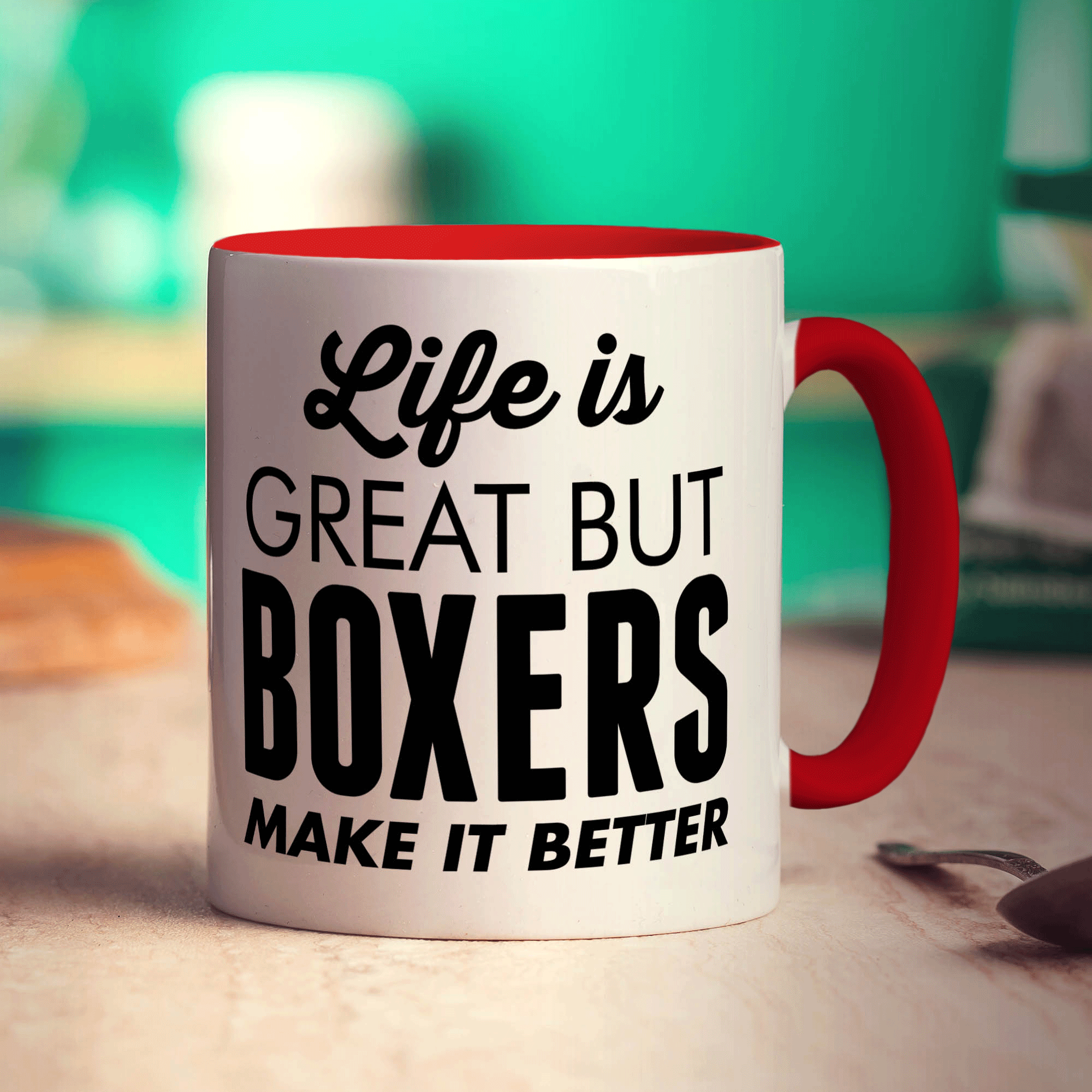 Life is Great But Boxers Make It Better Mug - Standard 330ml (11oz) / Red