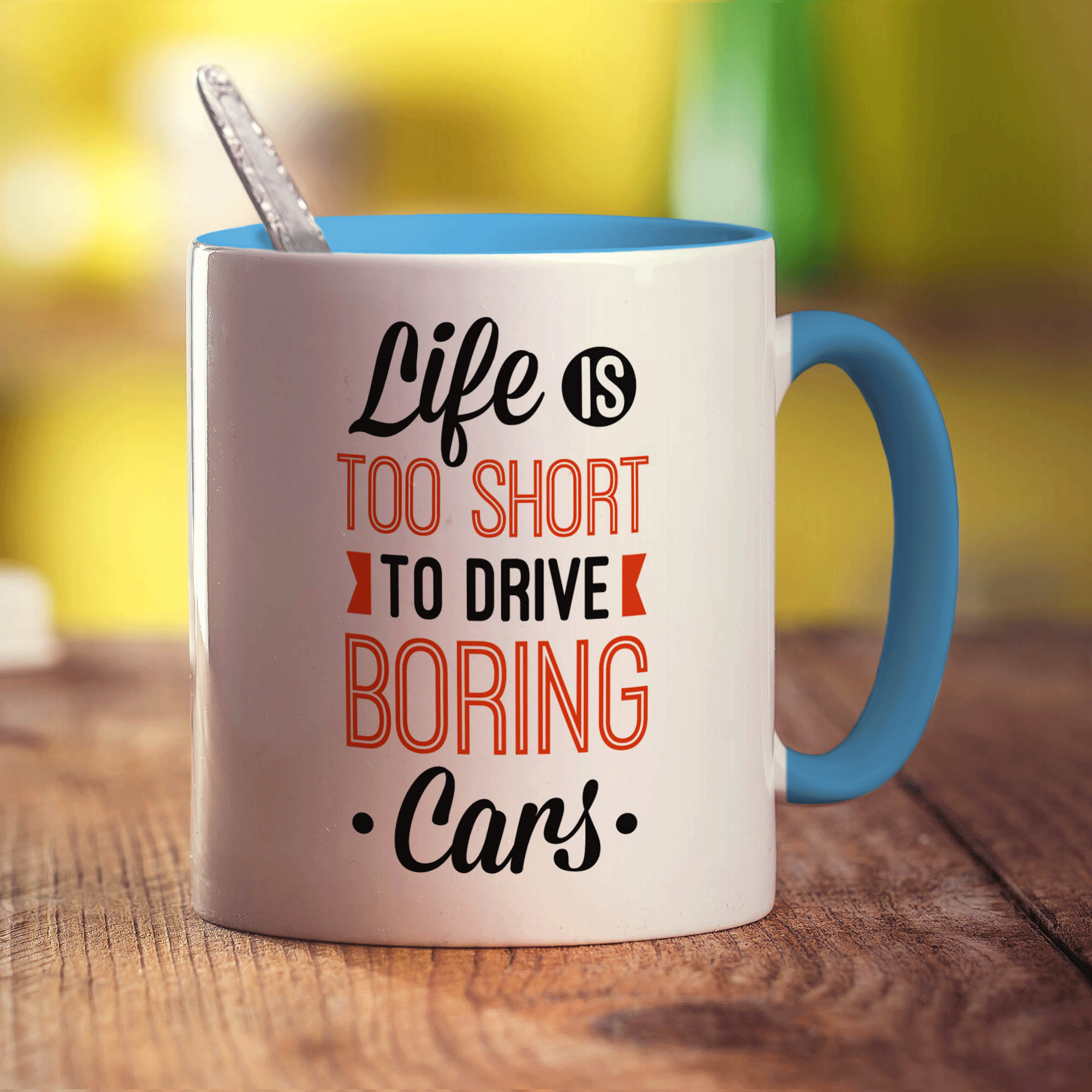 Life is Too Short To Drive Boring Cars Mug - Standard 330ml (11oz) / Blue