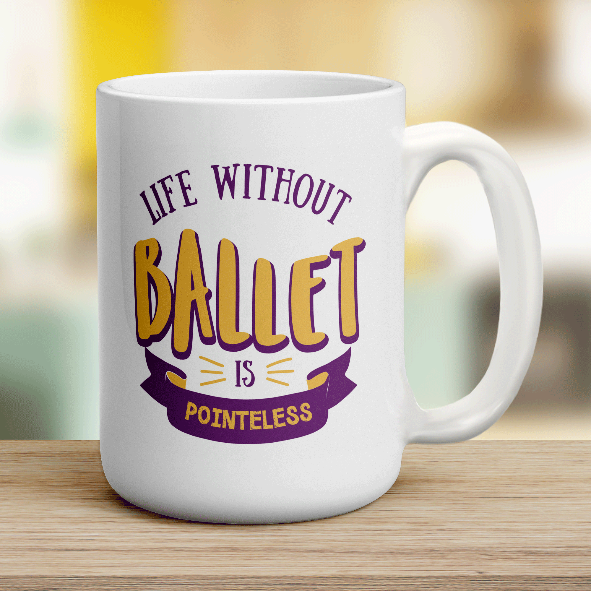 Life Without Ballet is Pointeless Mug - Jumbo 440ml (15oz) / White