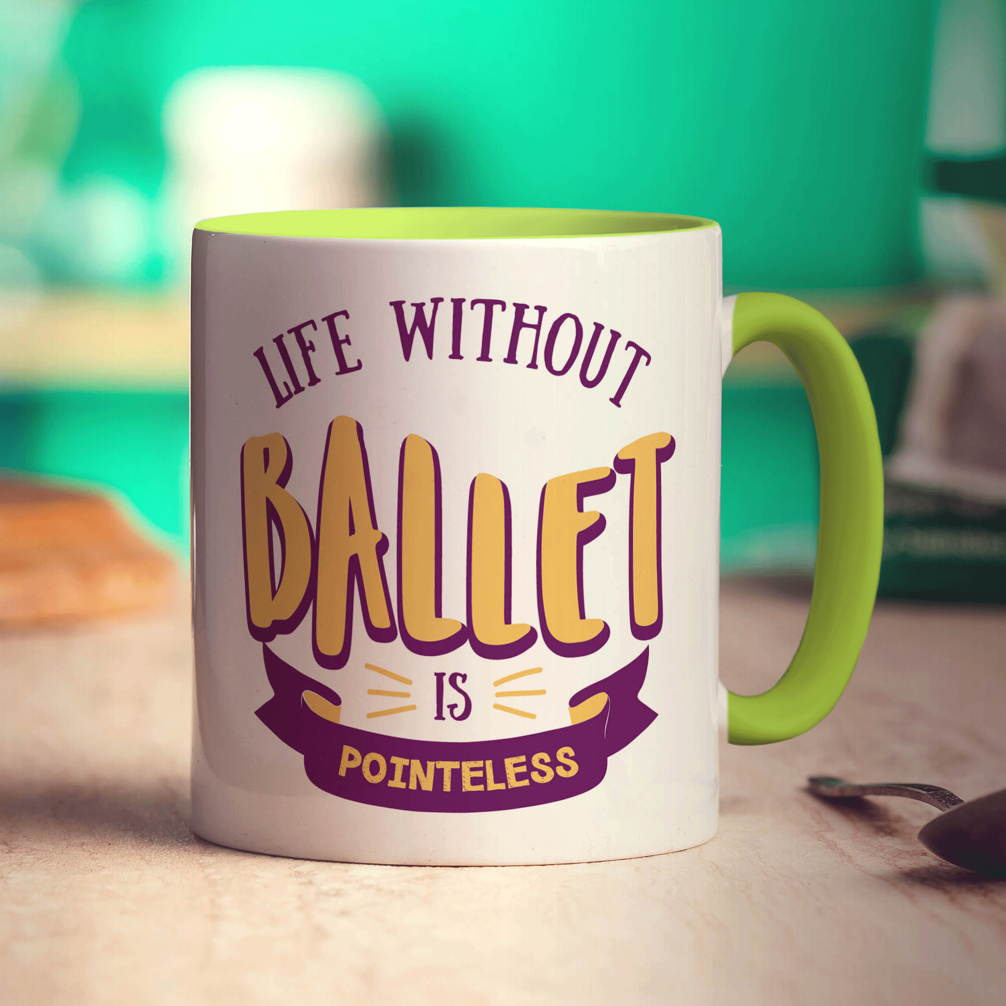 Life Without Ballet is Pointeless Mug - Standard 330ml (11oz) / Green