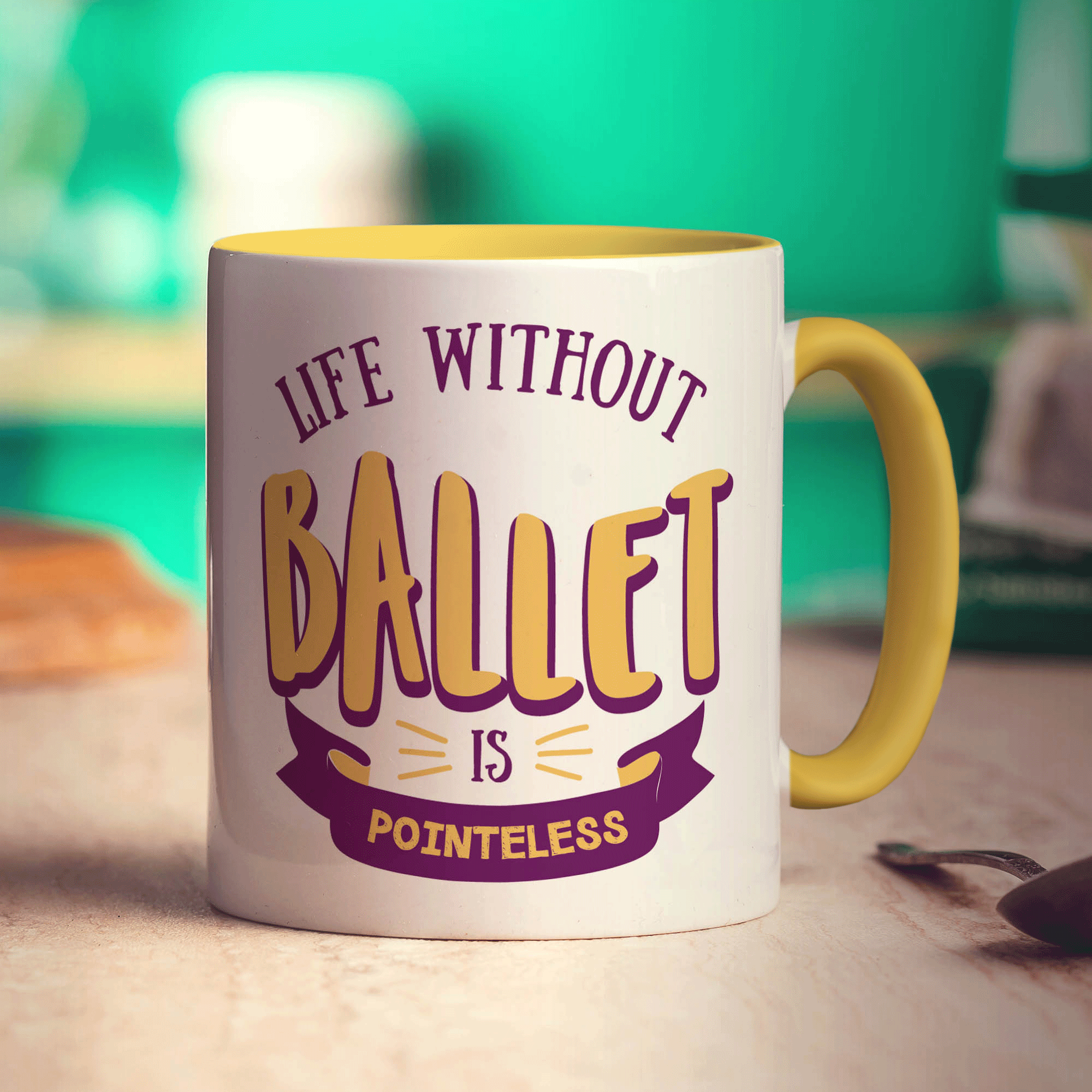 Life Without Ballet is Pointeless Mug - Standard 330ml (11oz) / Yellow