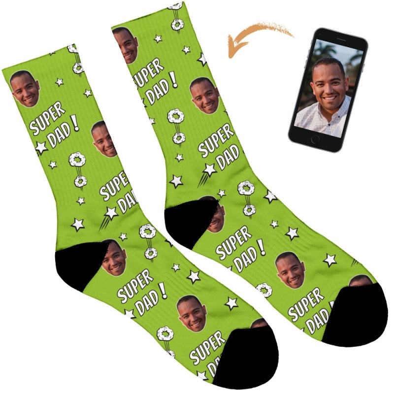 Super Dad Personalised Socks