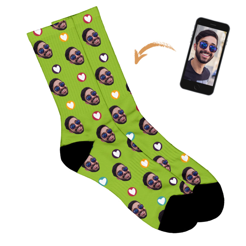 Love Hearts Personalised Socks