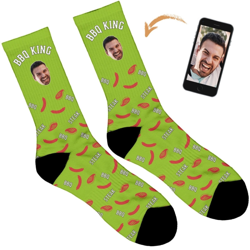 BBQ King Personalised Socks