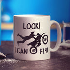 Look! I Can Fly Motocross Mug - Standard 330ml (11oz) / White
