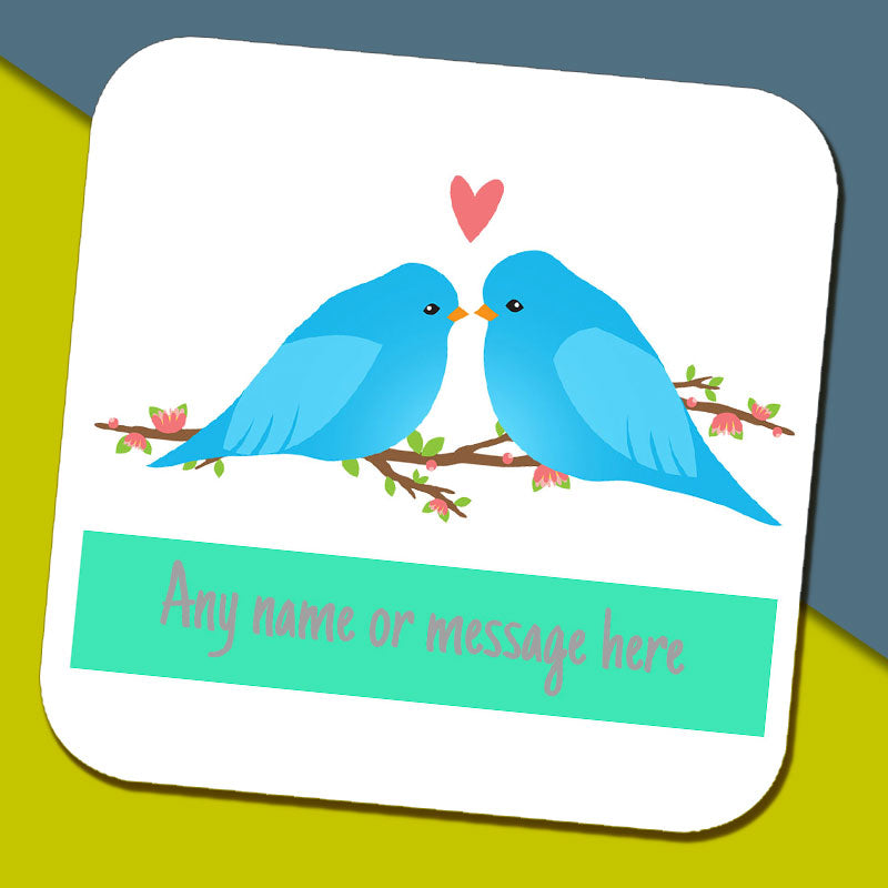 Love Birds Personalised Coaster