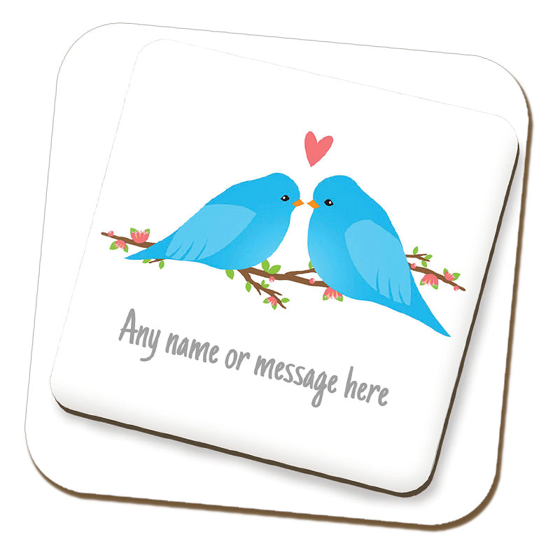 Love Birds Personalised Coaster