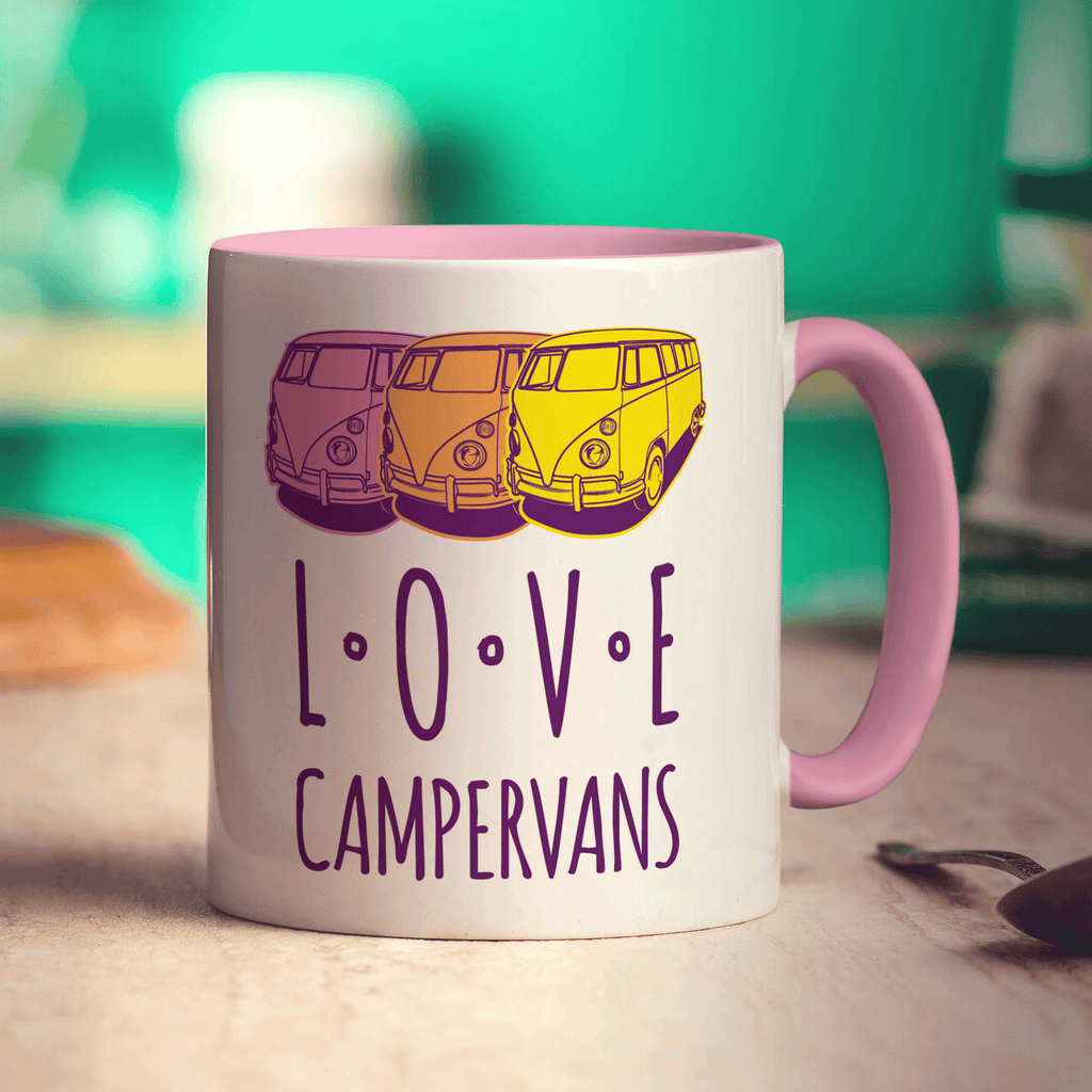 Love Campervans Mug - Standard 330ml (11oz) / Pink