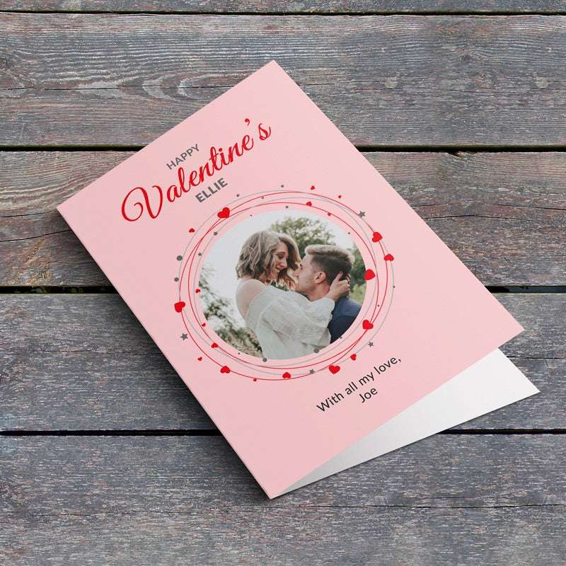 You're My World Personalised Valentine's Day Card lay flat