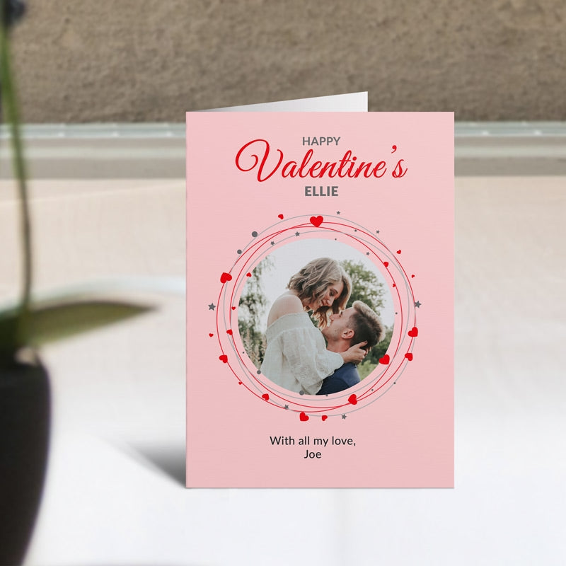 You're My World Personalised Valentine's Day Card standing up